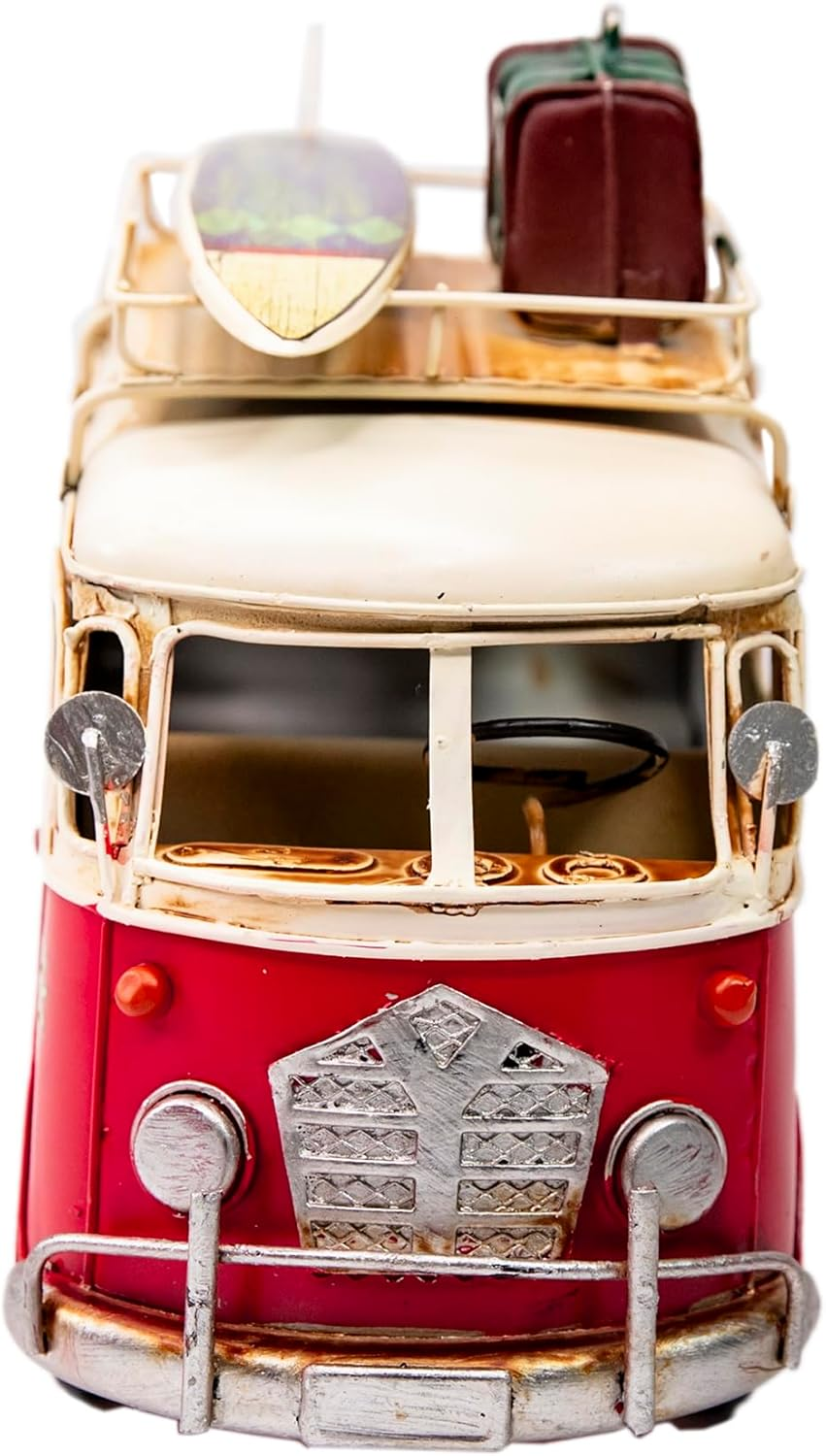 Ychtewy-Iron Classic Car Model Collectible Vehicle Decoration, Metal Truck Christmas Decor ，Unique Blend of Vintage, Rustic, Farmhouse Truck Decor for Table Top Decor. (D)