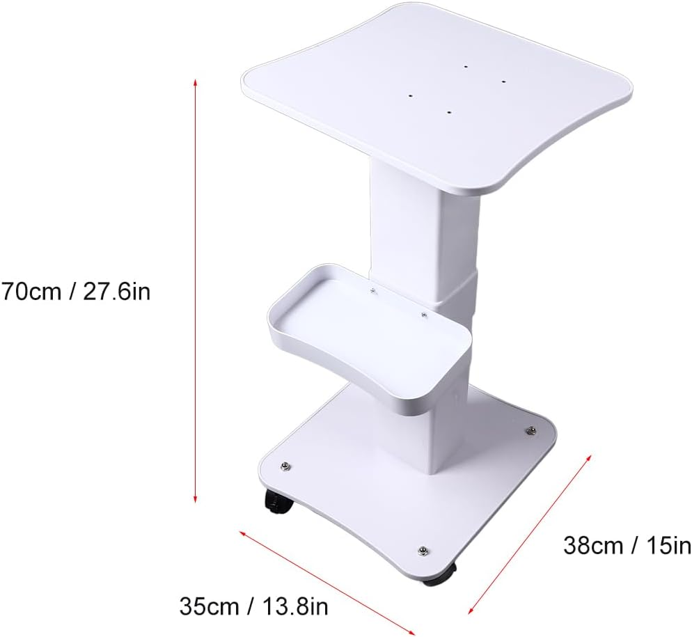Beauty Trolley Cart with Wheels, 3 Tier Mobile Salon Salon Spa Service Instrument Rolling Trolley, Space Saving Storage Organizer Beauty Salon Multipurpose Tool for Vacuum image number 3