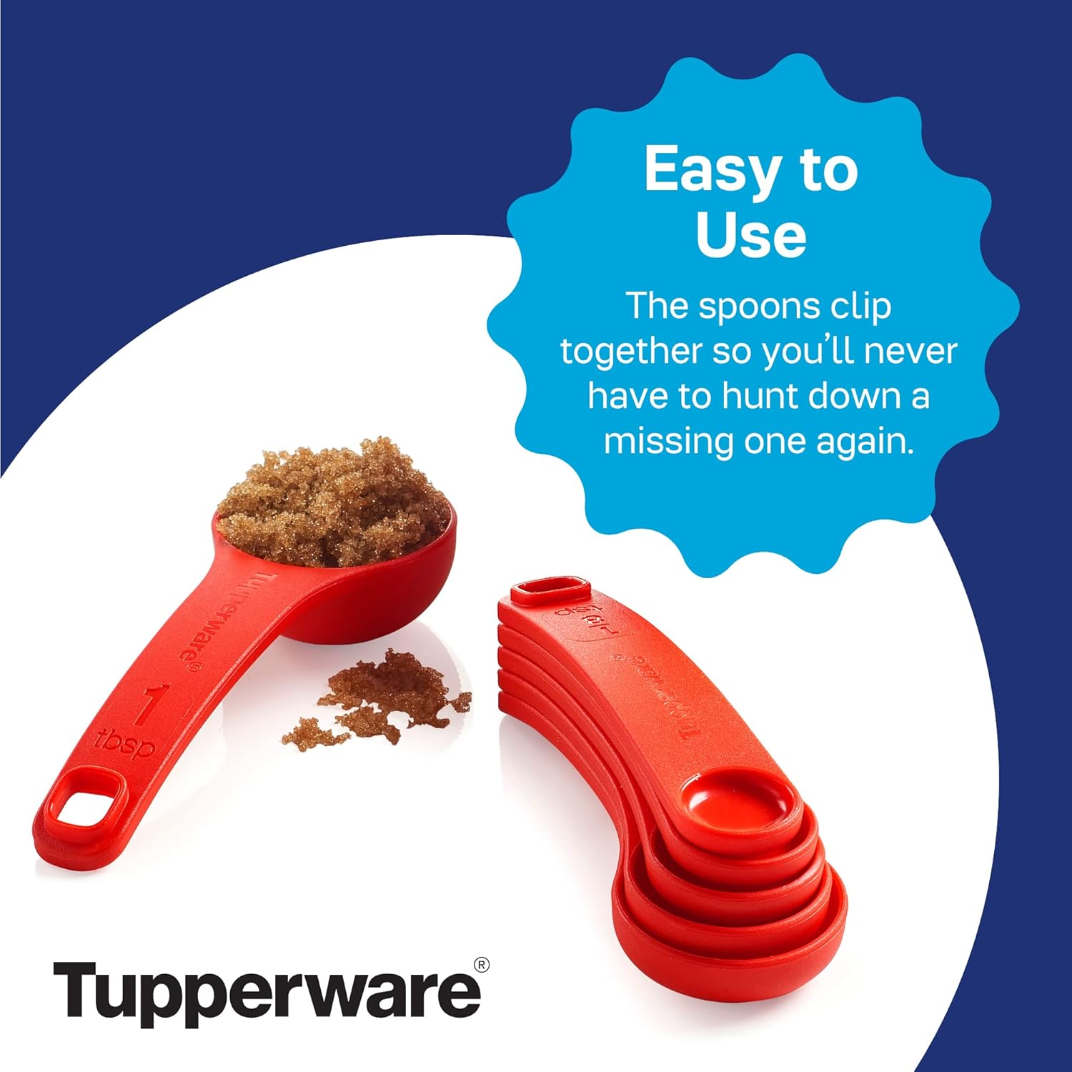 TUPPERWARE Brand Measuring Mates Set - 6 Measuring Cups + 6 Spoons - Dishwasher Safe & BPA Free image number 1