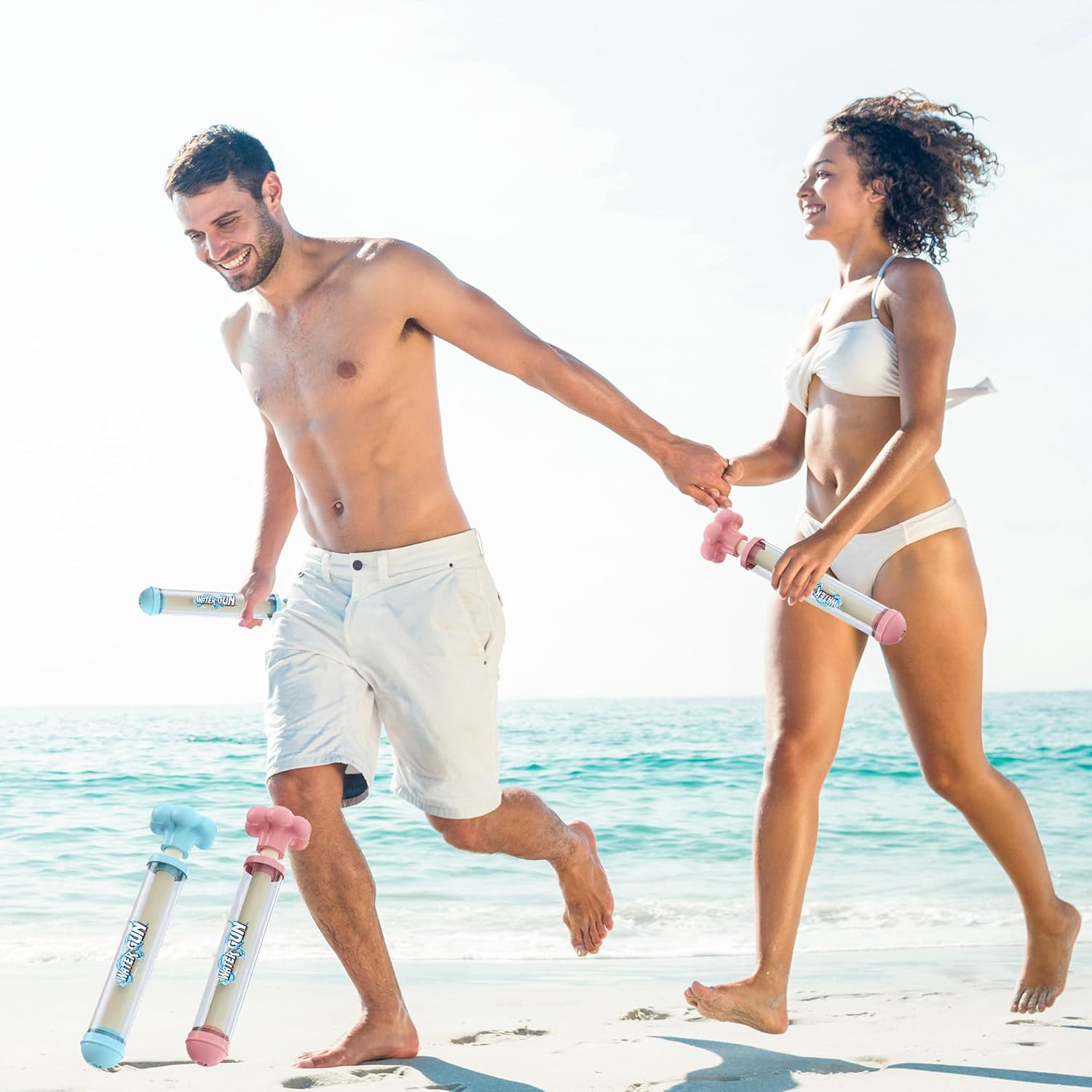 Crudetea Firework Water Gun,Romantic Fireworks Water Spray Toys,High Pressure Pull-Out Fireworks Water Gun,Suitable for Pool Parties,Beach,Concerts,Festivals,Gatherings,Marriage Proposals.4Pc