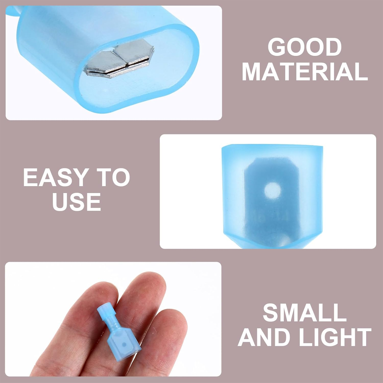 Baluue Nylon Insulated Spade Terminals 150Pcs Fully Insulated Quick Disconnect Connectors for Electrical Wiring Industrial Use image number 5