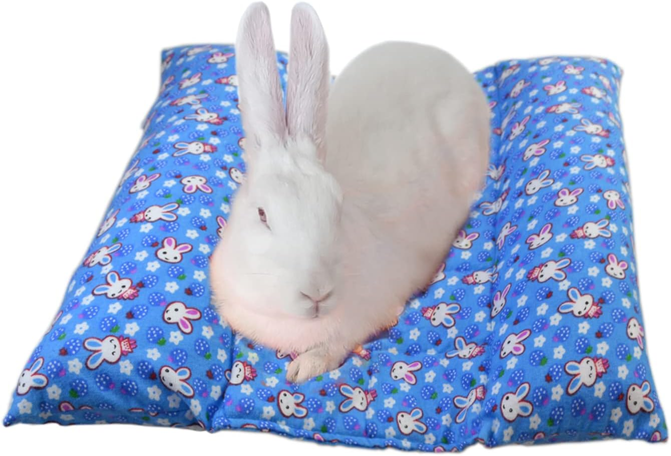 Rabbit Cuddle Bed Bunny Snuggle Bed with Two Detachable Pillows for Rabbits Prevent Sore Hock Mat Flop Bed image number 1