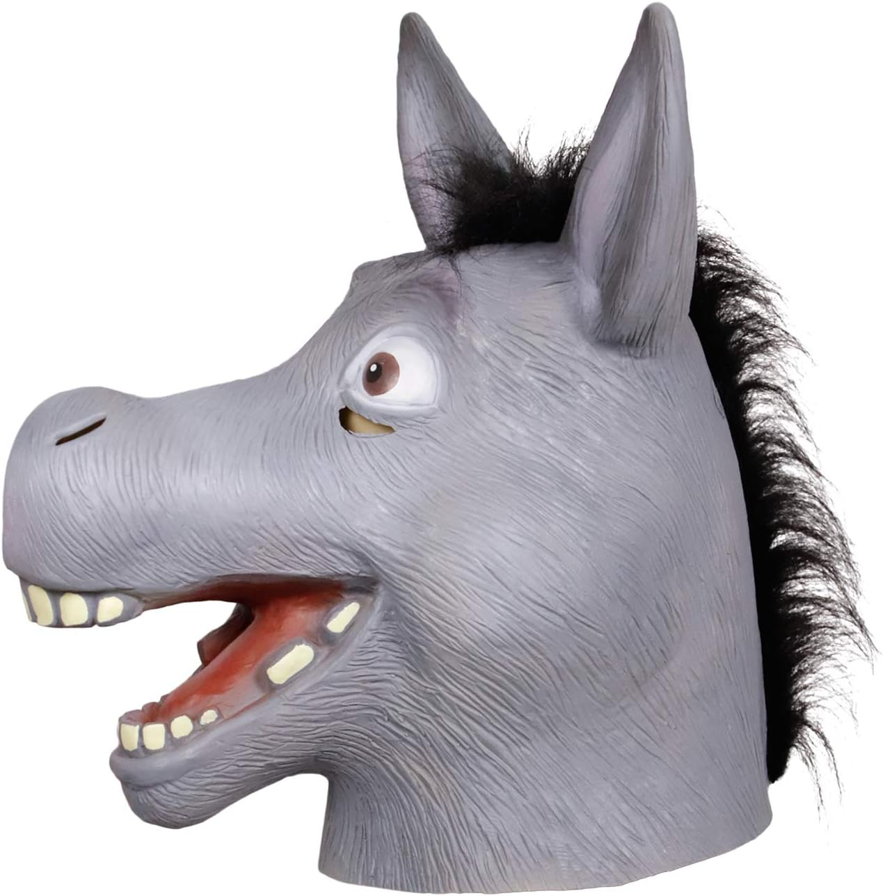 Molezu Shrek Donkey Mask,Halloween Novelty Deluxe Costume Party Cosplay Latex Animal Head Adult image number 2
