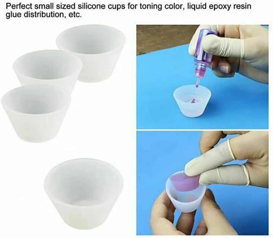 AIMALL 36PCS Silicone Mixing Cups for Resin Casting UV Epoxy Jewellery Mold Tool Set with Precise Spout for DIY Craft Measuring and Pouring image number 6
