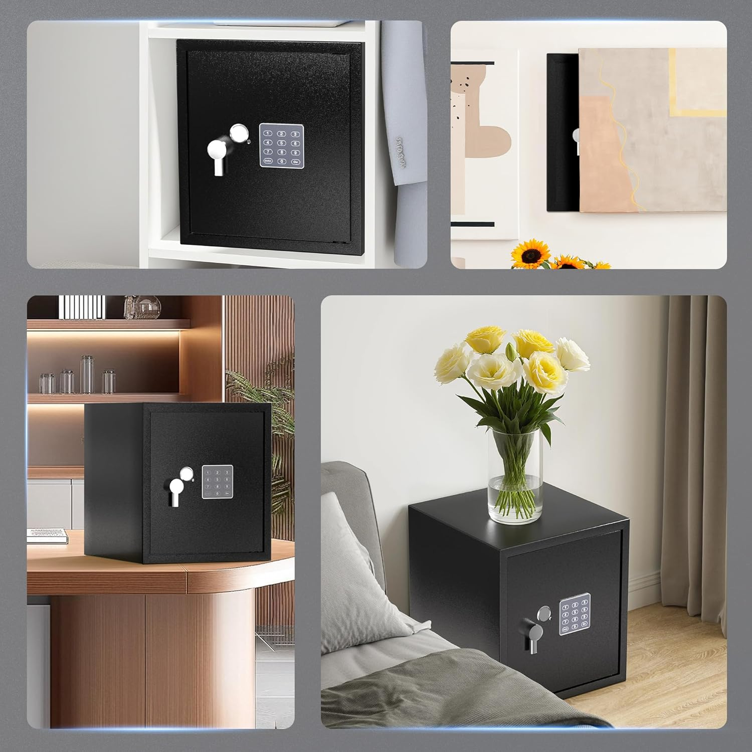 Advwin Security Safe and Lock Box, Steel Drop Safe with Electronic Digital Keypad and Keys, 50 L/1.77Cubic Feet, for Home Office Hotel Business Jewelry Cash image number 3