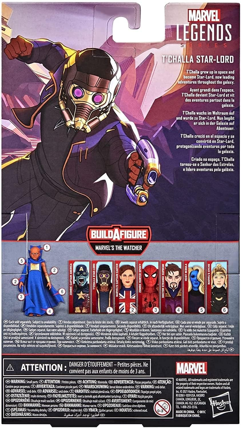 MARVEL - Legends Series - 6 Inch T'Challa Star-Lord - Build-A-Figure - 3 Accessories - Premium Design - Collectible Action Figure and Toys for Kids - Boys and Girls - F0329 - Ages 4+ image number 1