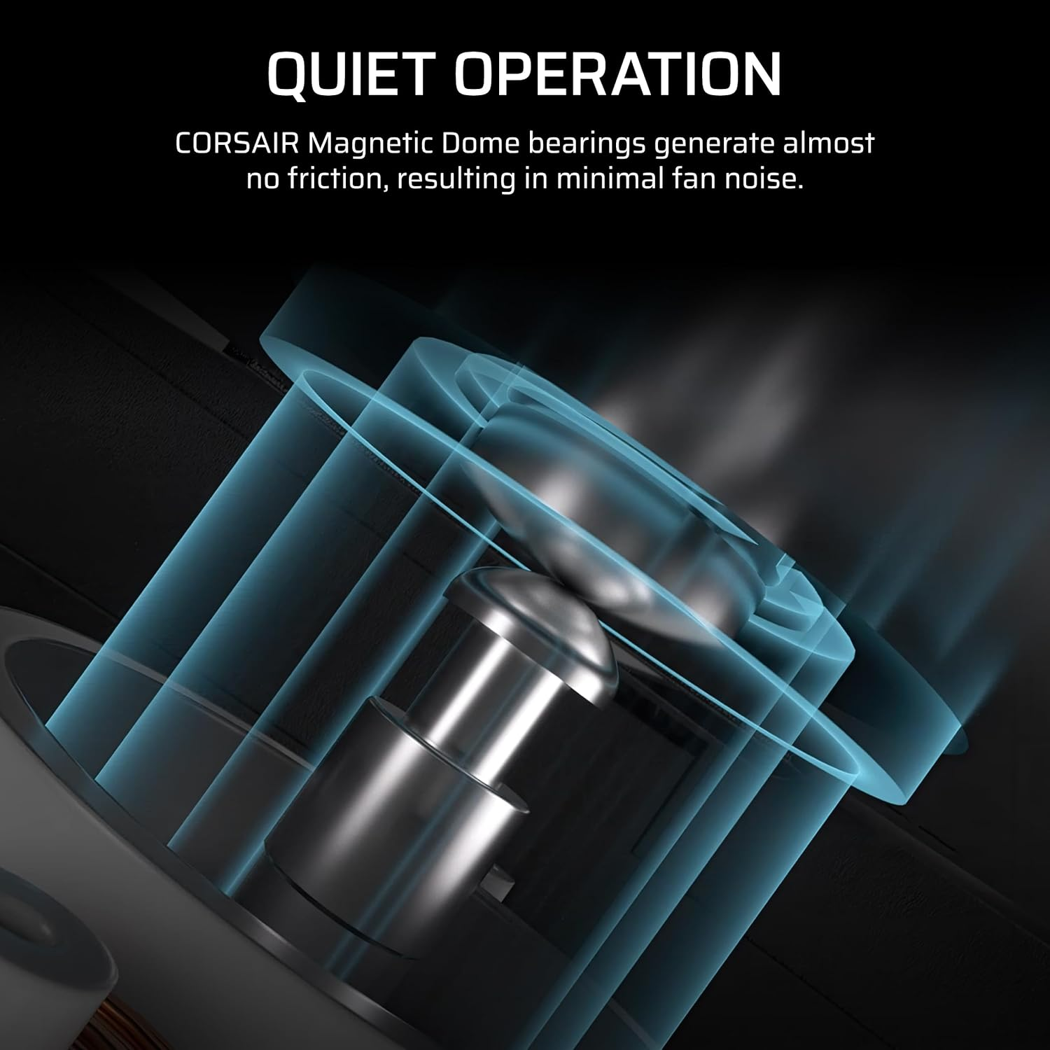 CORSAIR RS120 120Mm PWM Fans &ndash; Daisy-Chain Connection &ndash; Low-Noise &ndash; Magnetic Dome Bearing &ndash; Triple Pack &ndash; Black image number 6