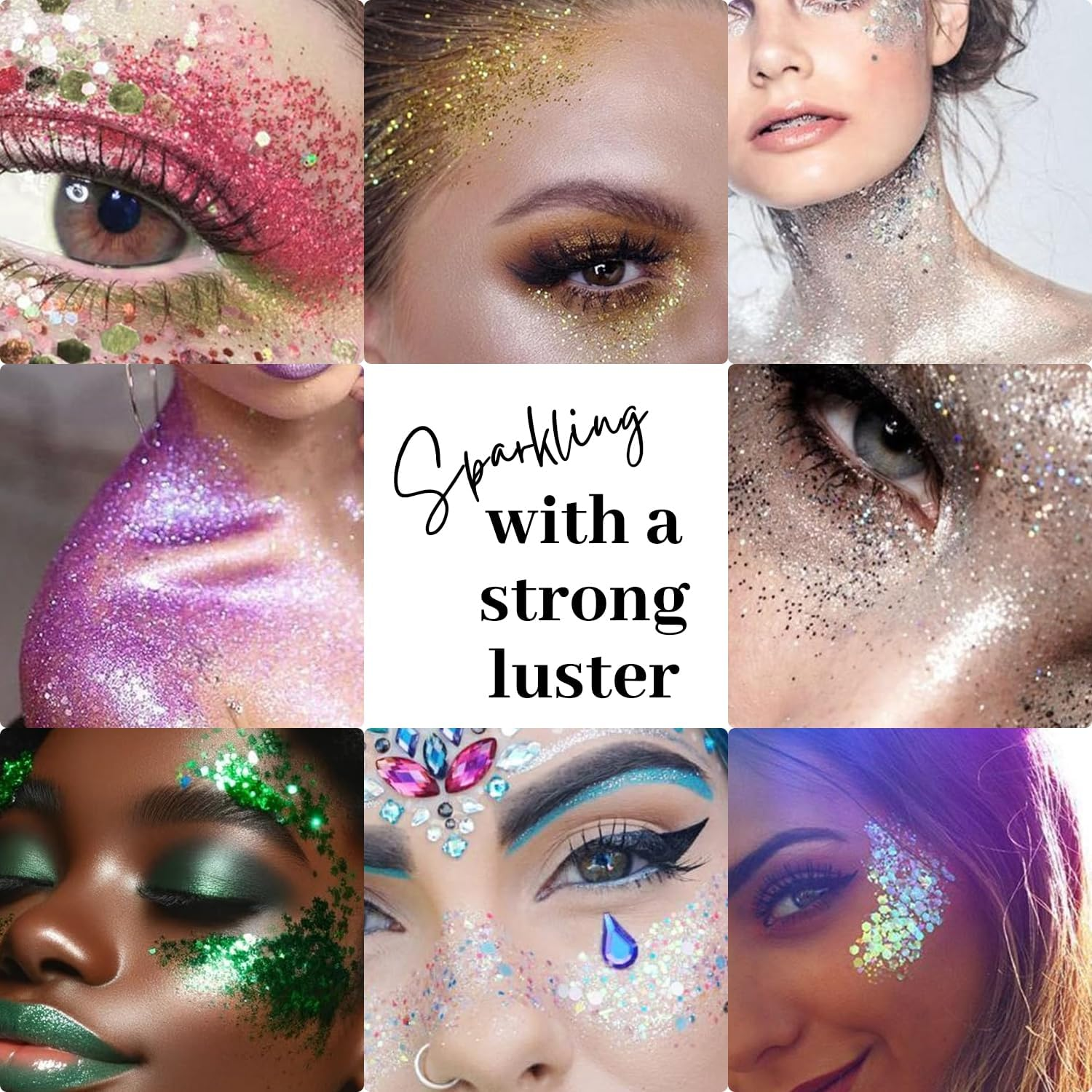 Veletine Body Glitter Gel, Roll-On Glitter Gel for Body, Face, Hair and Lip,Shimmer Three-Dimensional Glitter,Hair Glitter＆Lip Glitter,Sparkling Body Contouring Highlight Makeup, 20G/0.7 Oz (Purple) image number 2