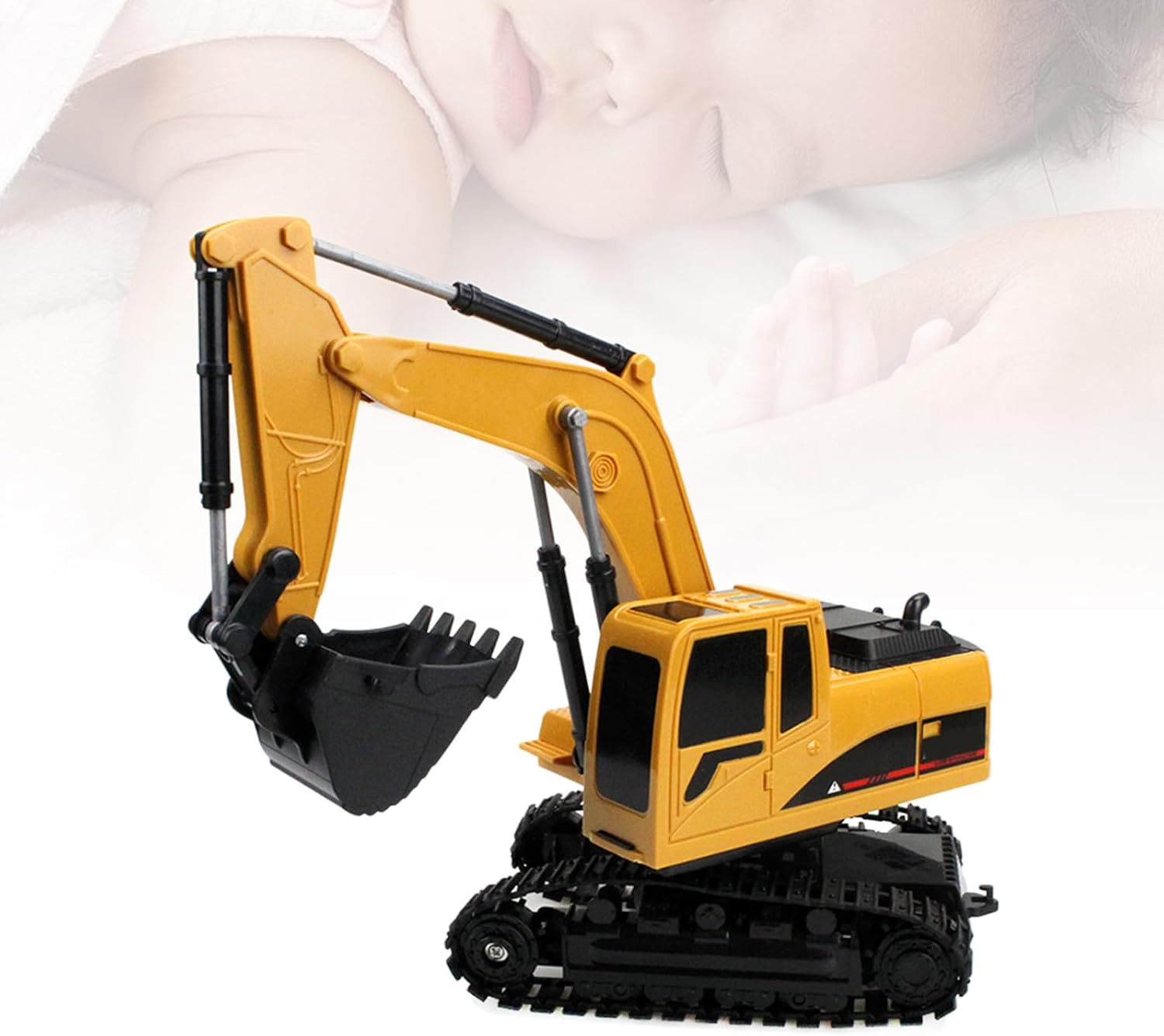 Remote Control Excavator Toys, Construction Excavator Toy Engineering Digger Truck, RC Excavator Toy with Light, Construction Toys for Boys 3-5 4-7 8-12 Year Old Kids, image number 6
