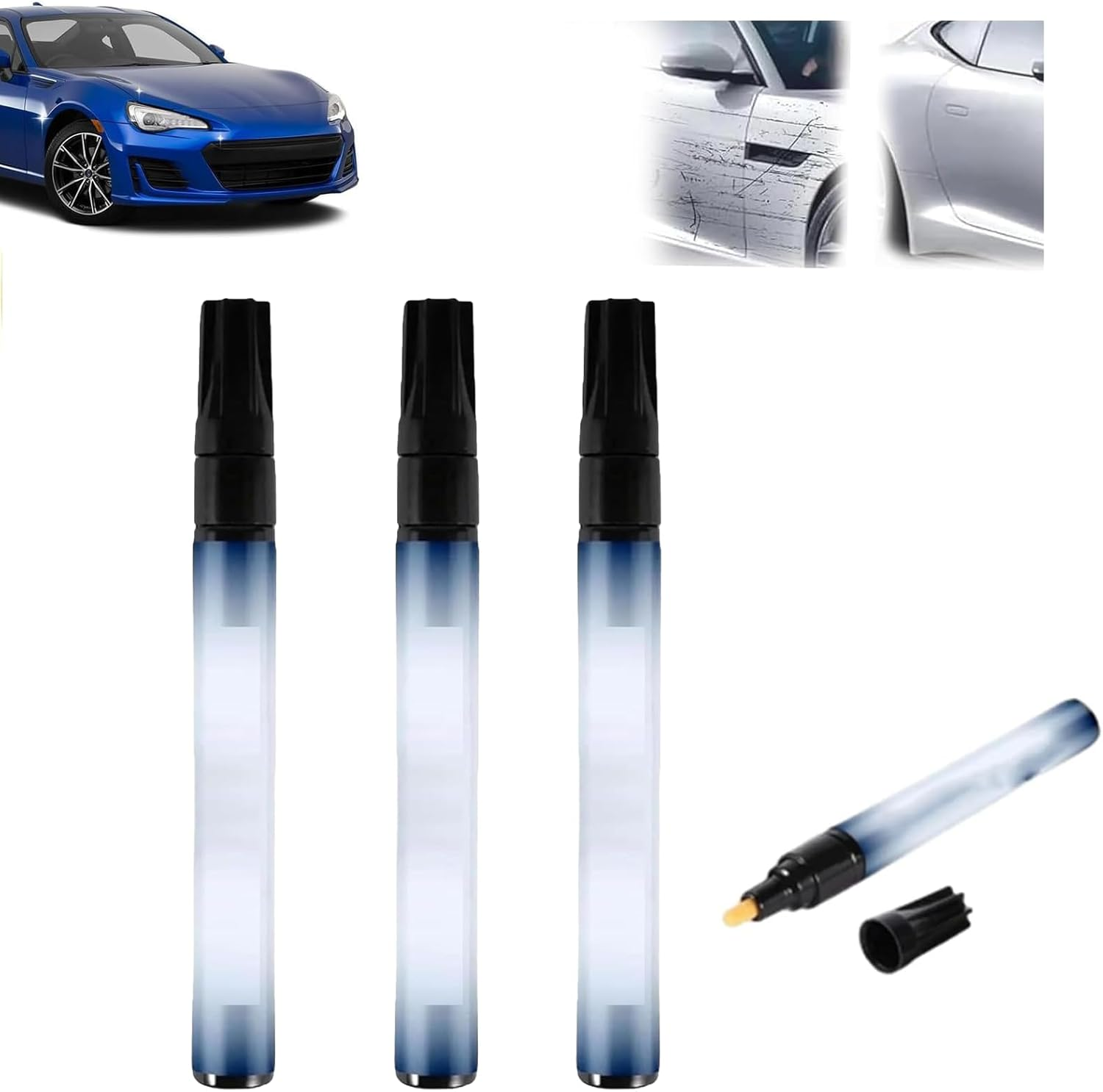 Madinae Scratch Pen, Magic Car Scratch Removal Pen, All Cars Magic Pens, Easy Use Repair Set - Quick Fix, Easy Use Weatherproof Lasting Fits Colors (3Pcs) image number 2