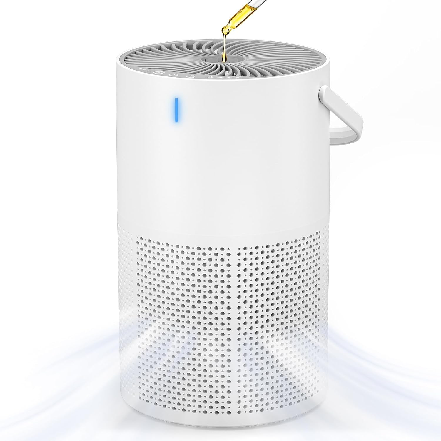 Poat Air Purifier for Bedroom, Air Cleaner for Large Rooms up to 92㎡, True HEPA with Fragrance Release & Activated Carbon Filter, Timer Sleep Mode 28Db Quiet, Captures 99.97% Smoke Pet Pollen, White image number 6