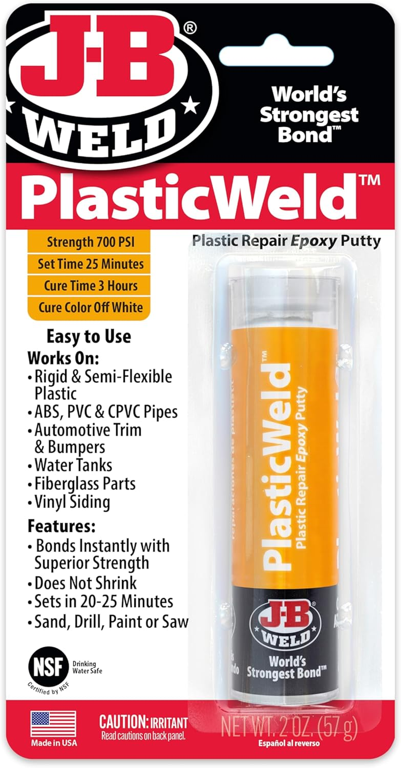 J-B Weld 8237 Plasticweld Plastic Repair Epoxy Putty - 2 Oz. image number 1