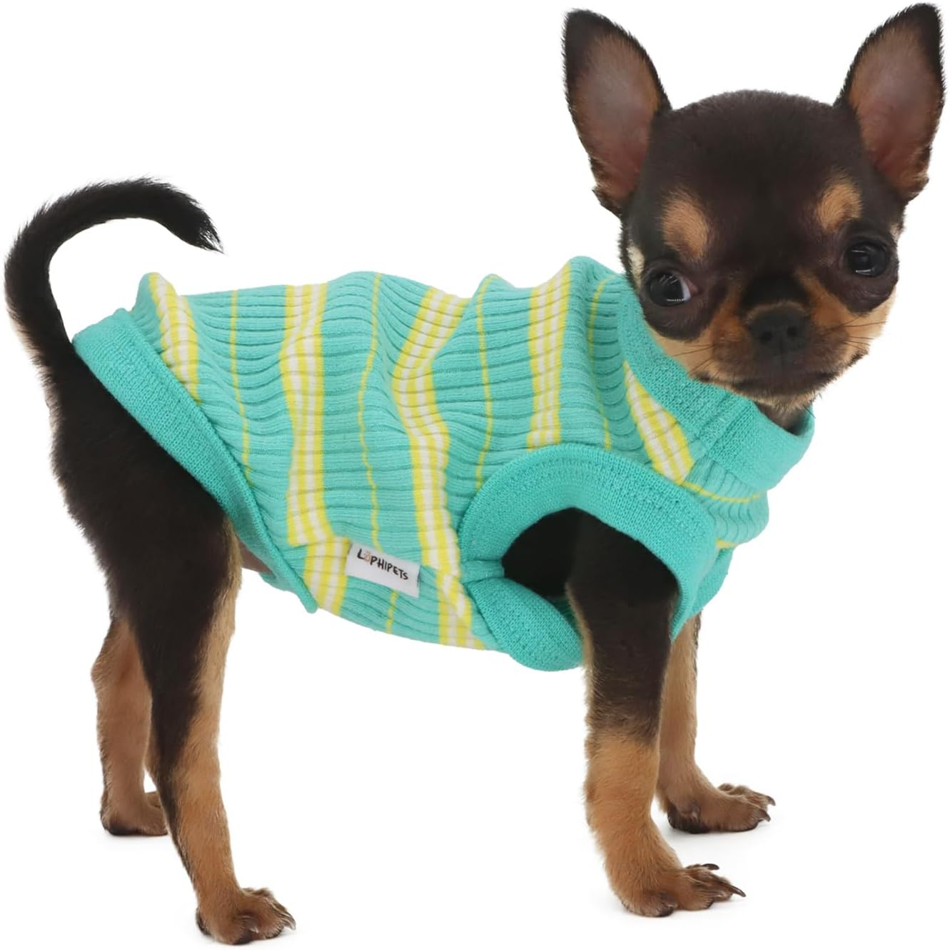 LOPHIPETS 100% Cotton Rib Dog Shirt Vest for Small Dogs Teacup Chihuahua Yorkie Puppy Clothes Tank Tee-Pink/Xs