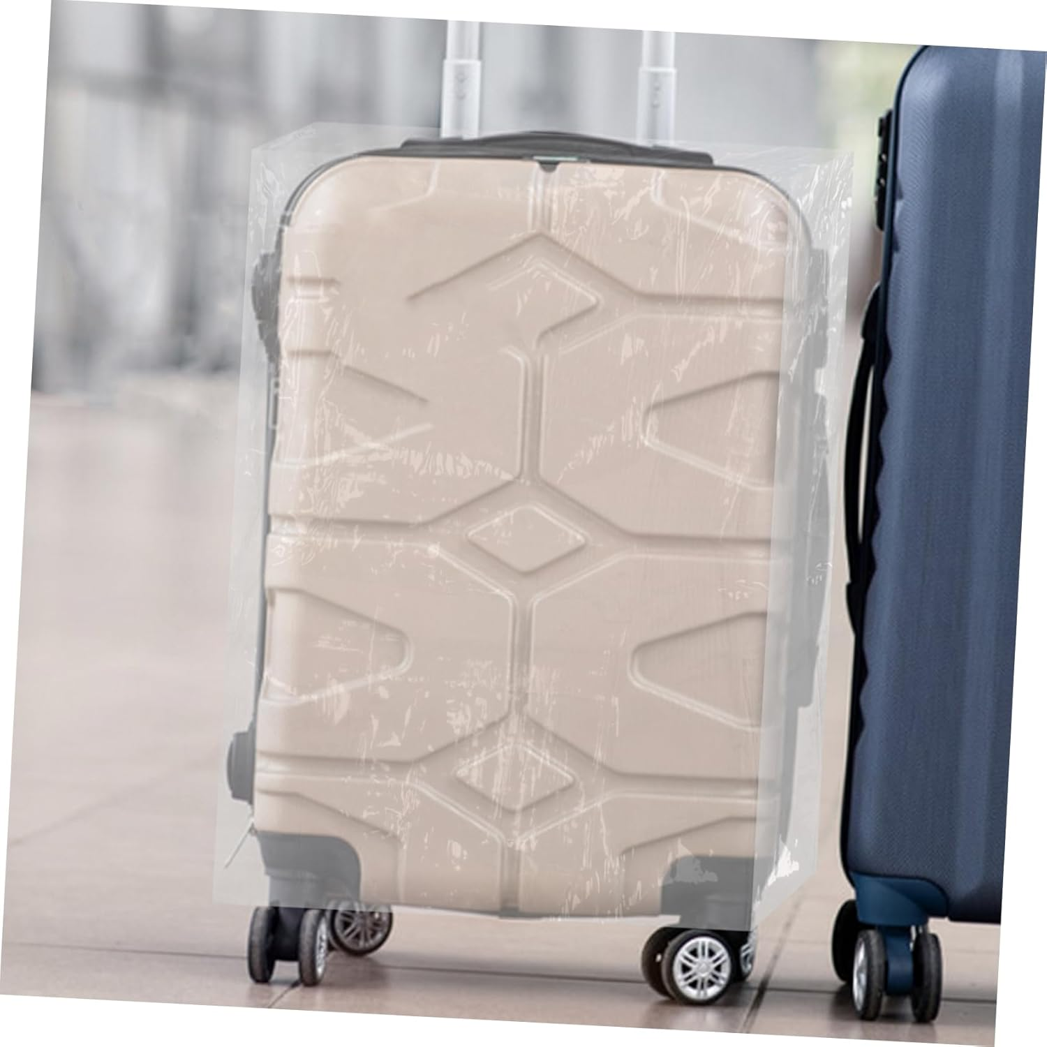 DEARMAMY Luggage Case Protective Cover and Scratch Travel Suitcase Cover Protector Reusable Plastic for Carry Suitcases Fits image number 6
