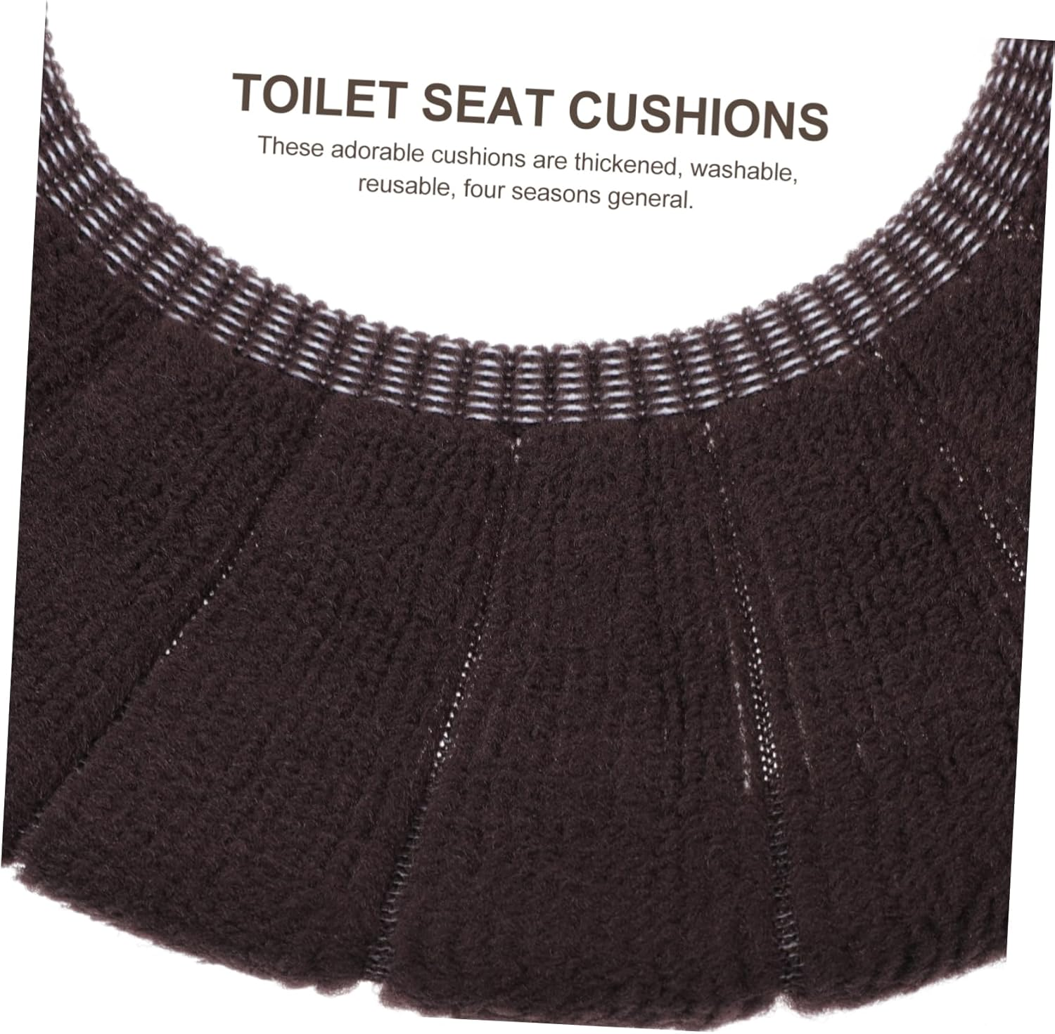 Healifty 4Pcs Toilet Mat Blue Seat Covers Black Pouf Foldable Potty Washable Toilet Pads Breathable Toilet Cover Toilet Cushion Non Bathroom Cover Warm Covers for Toilet Washable Seat Pads image number 2