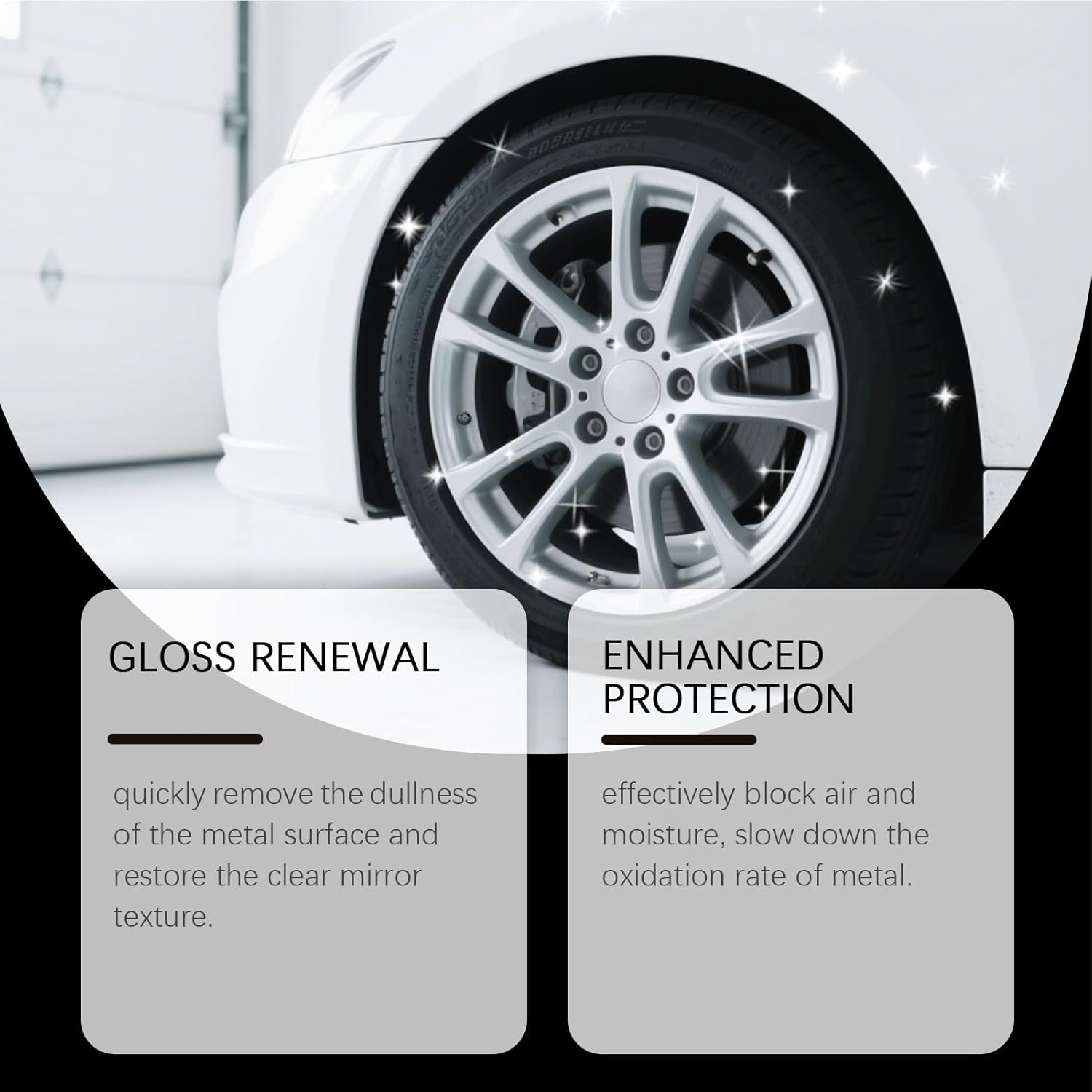 Car Chrome Cleaner - Metal Polish Restorer and Protectant | Automotive Maintenance Repair Protectant Paste Removes Oxidation Tarnish Stains Discoloration Swirls