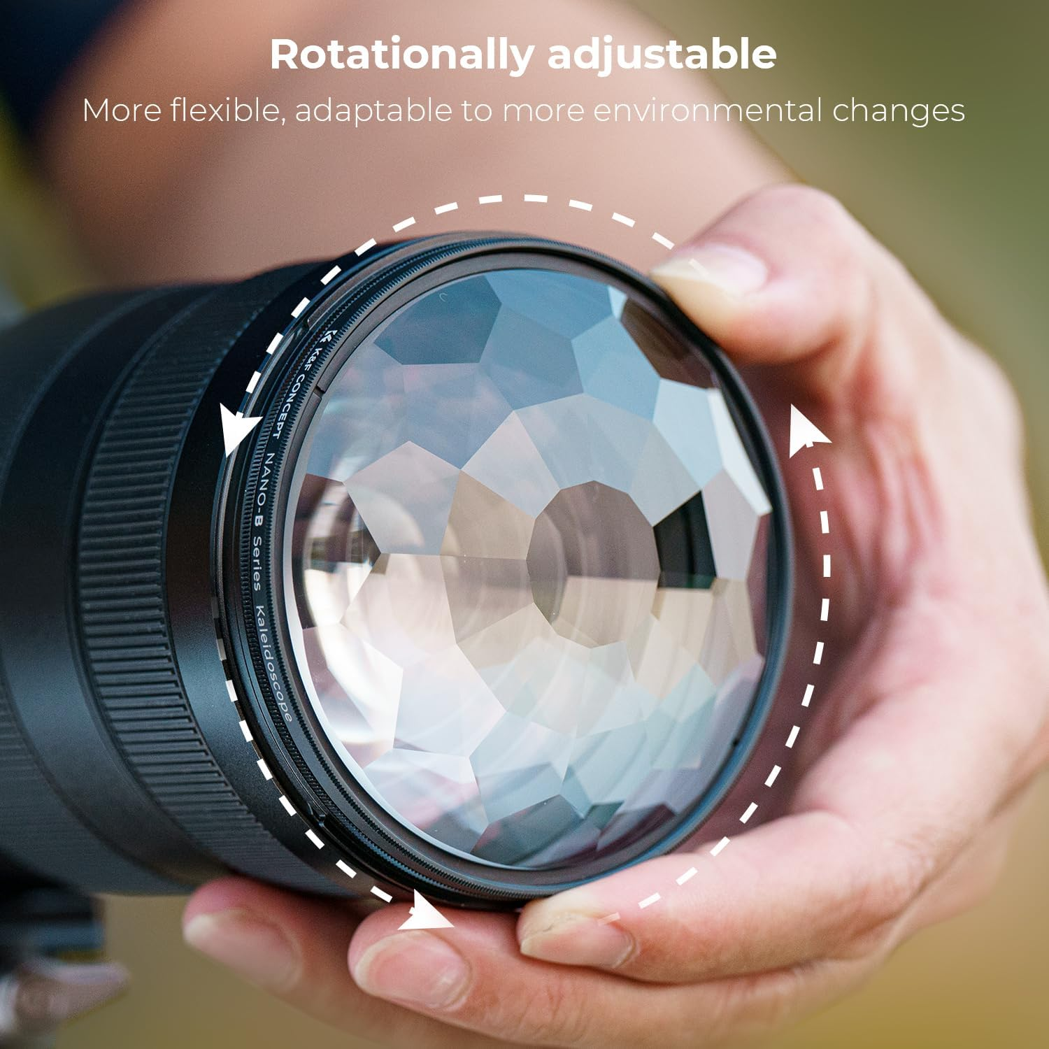 K&F CONCEPT 82Mm Kaleidoscope Lens Filter, Special Effects Filter Prism Crystal Glass with Multi Refraction Subjects for Camera Lens image number 3