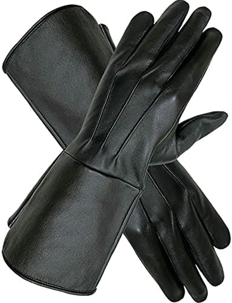 SI MEN'S MEDIEVAL RENAISSANCE COSPLAY SWORDSMAN STEAMPUNK UNLINED LEATHER GLOVES GAUNTLETS