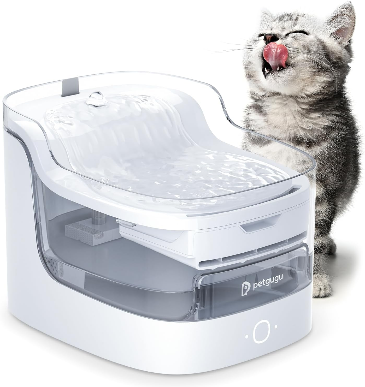Cat Water Fountain 2L Automatic Pet Water Dispenser for Cats and Dogs 8-Layer Cat Fountain Filter 2.4G Wifi Food-Grade Material Ultra-Quiet(Pf1L) image number 6