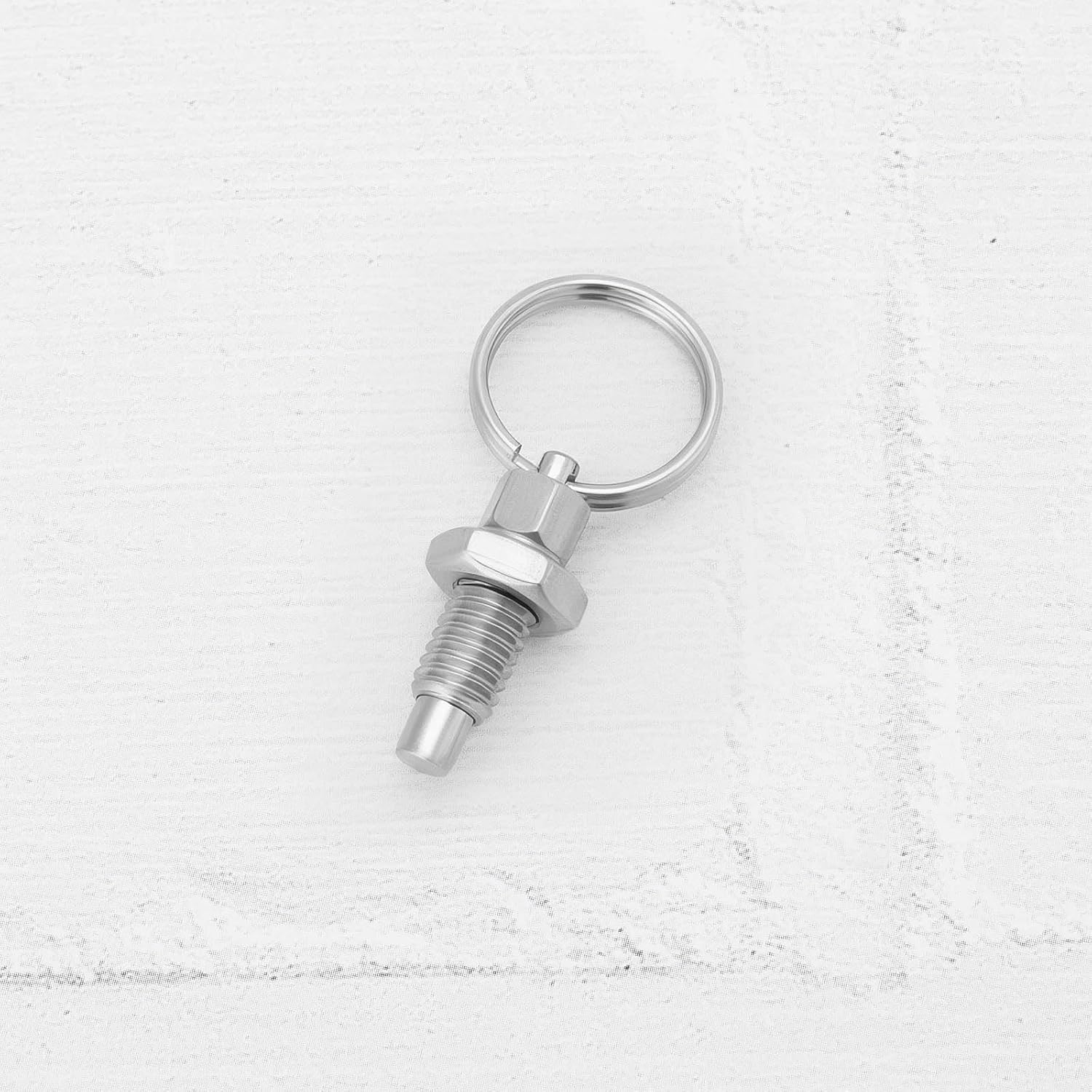 Be in Your Mind 4Pcs Spring Plunger Stainless Steel with Pull Ring Thread M6X1 Length 12Mm Pin Outer Diameter 4Mm Used in Chassis Cabinet Industrial Equipment image number 1