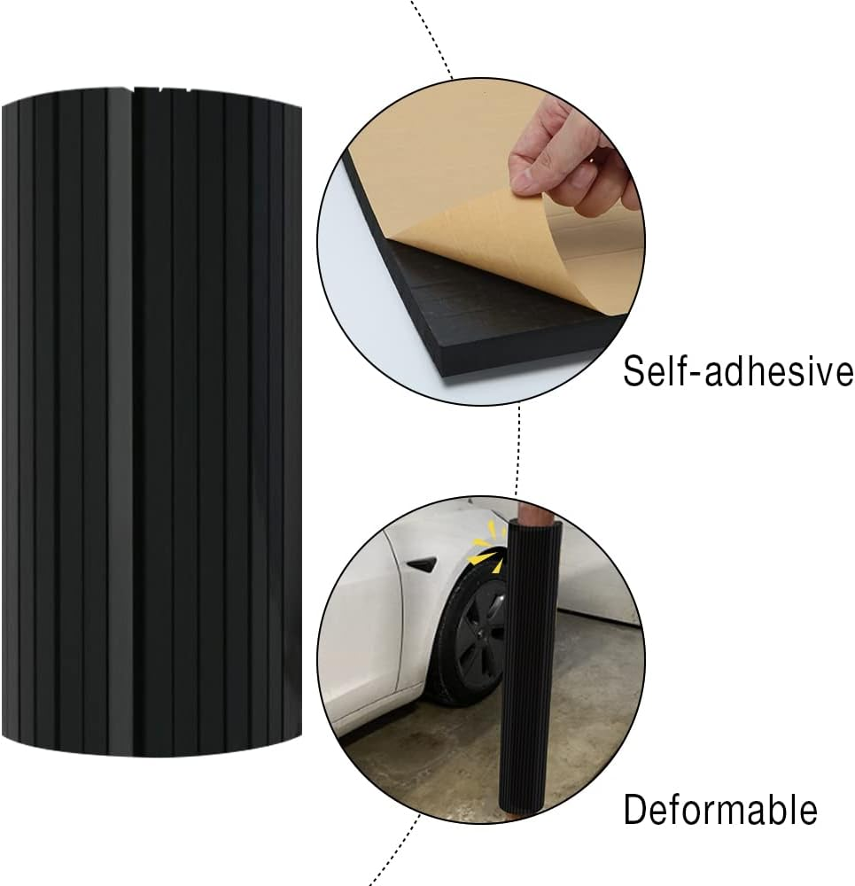 GUEQUITLEX Garage Wall Guards Foam Car Door Protector Wall Bumper Guard for Parking Garages - Garage Wall Guards -Wall Edge Protector Protect Your Car - Wall Corner Edge Bumpers (2 Pack, Column) image number 2