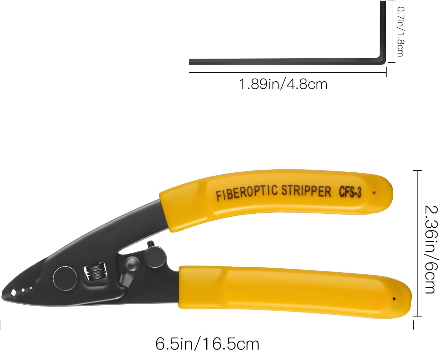 Xunsomten-2Pc CFS-3 Optical Fiber Stripper Upgraded Three-Hole Tail Pliers Used to Strip the Coating on 125&Mu;m/250&Mu;m Optical Fibers image number 2