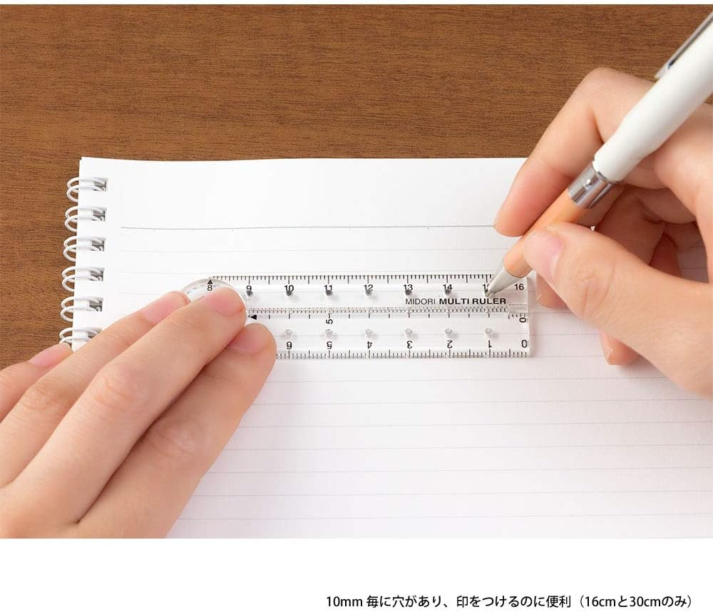 Midori 42263006 Ruler, Multi Ruler, 6.3 Inches (16 Cm), Transparent - Transparent image number 6