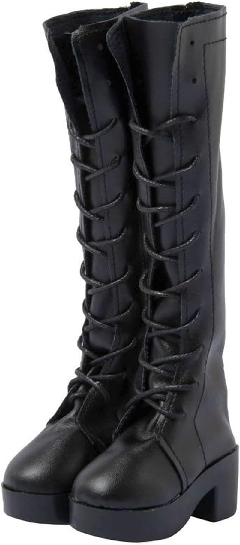 Oshhni 1/3TH Ball Jointed Dolls Shoes,Pu Leather High Heeled Boots,60Cm Doll DIY Gift Accessories, Black