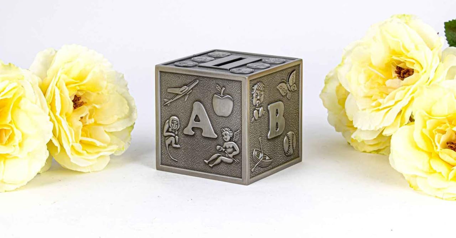 Baby Money Box Pewter Silver Gift Christening Newborn Shower Keepsake Present