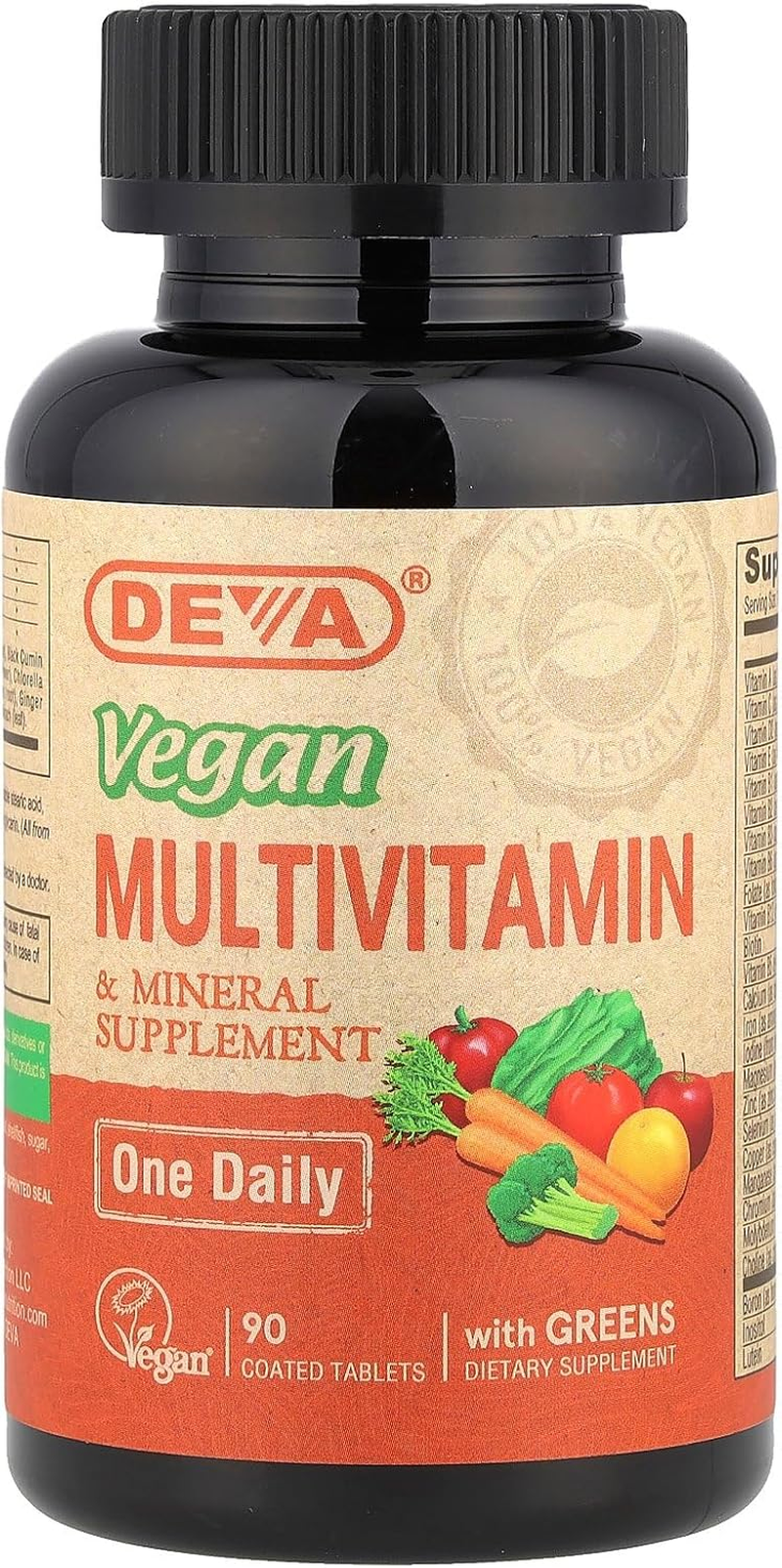 Deva Vegan Multivitamin & Mineral One Daily 90 Tablets image number 1