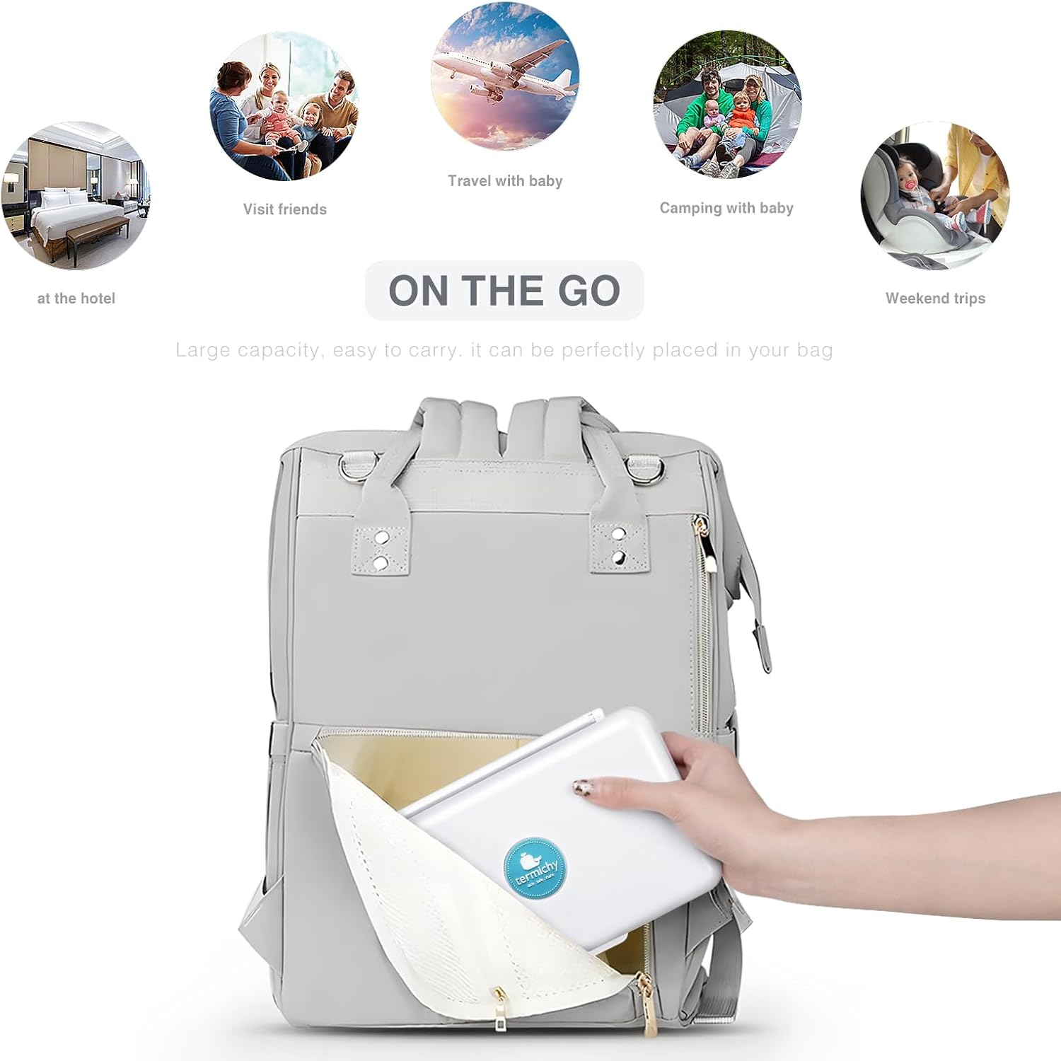 Termichy Travel Baby Bottle Drying Rack, Compact Size with Large Capacity for Working Mom, Visit Families, Friends or Camping with Baby image number 1