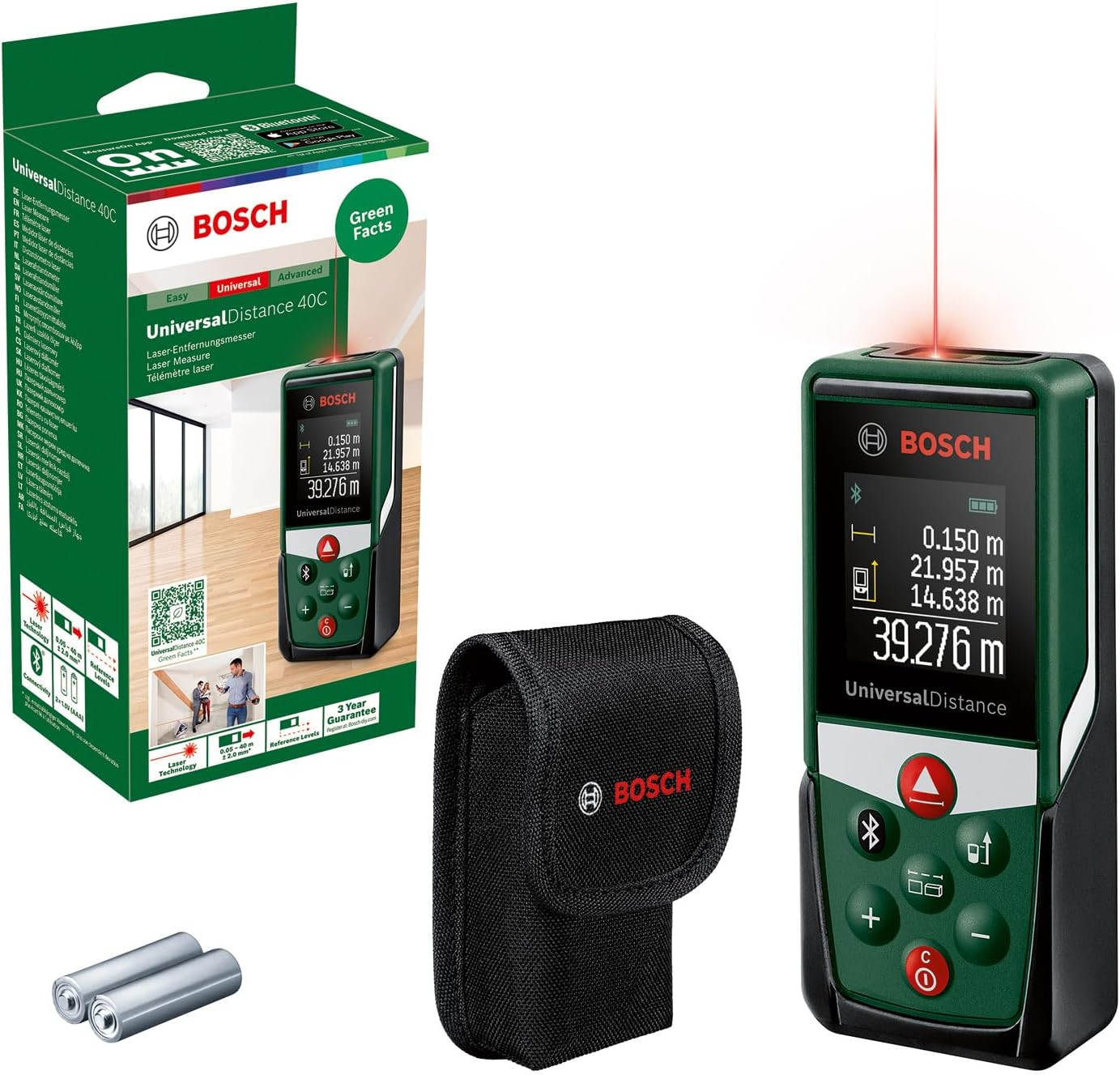 Bosch Home & Garden Digital Laser Distance Measure PLR 50 C 50M (Measuring up to 50M, Protective Case, Hand Strap, 3 X AAA 1.5 V Batteries Included, in Box) image number 3