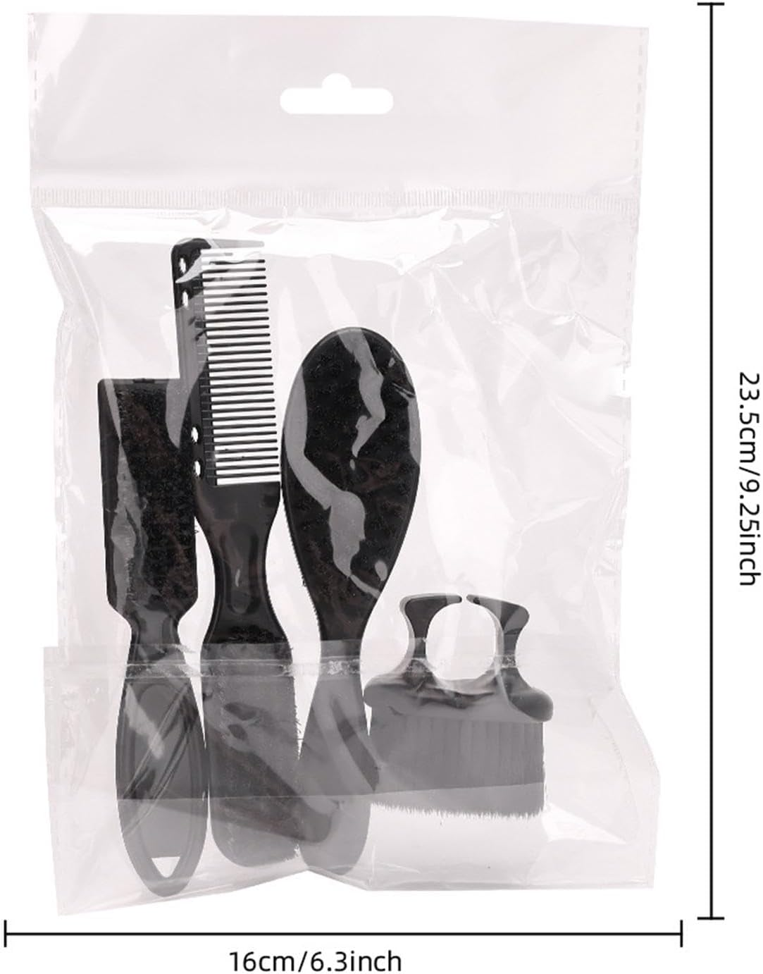 Eigell Barber Brush and Comb Set, Cleaning Hairbrush, Lightweight Professional for Salon Boyfriend Men, Normal Package image number 2