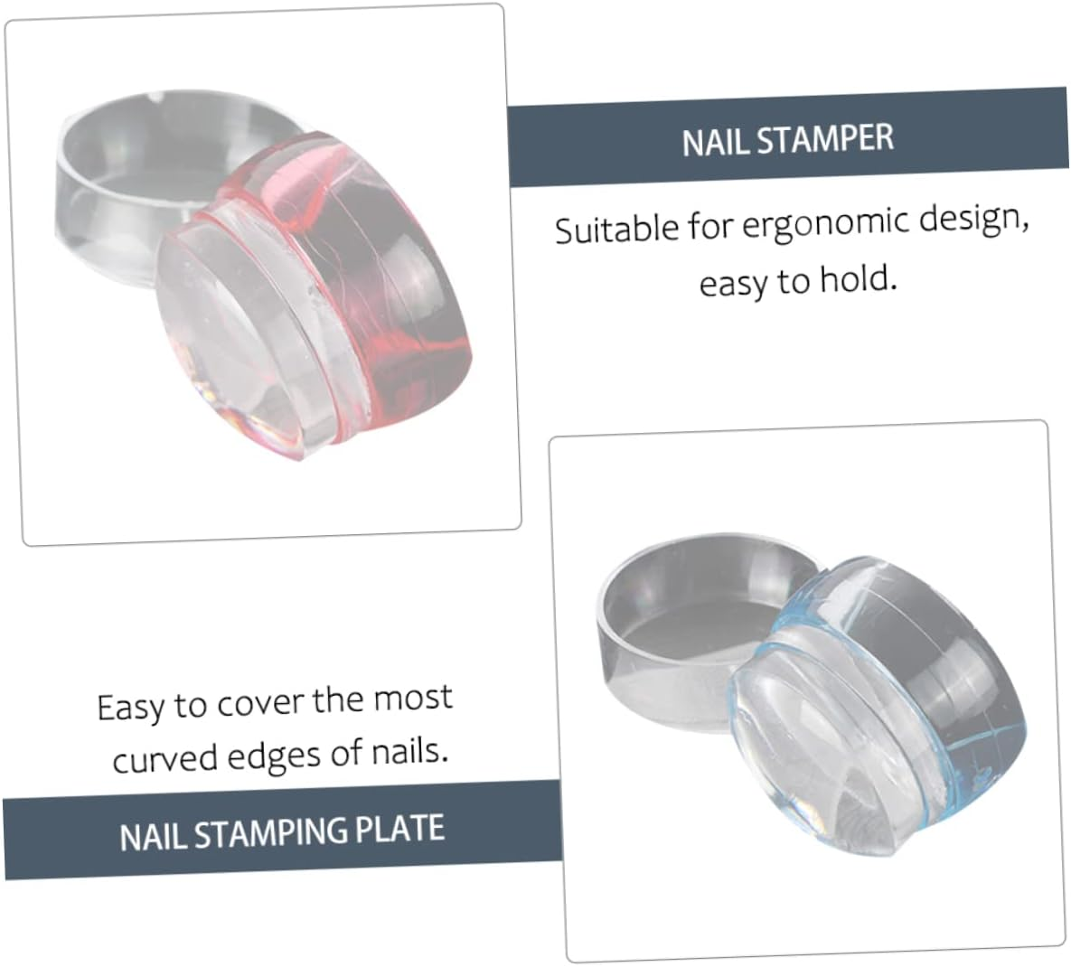 HAPINARY 3Sets Jelly Stamper for Nails Colors Scraper Nail Art Printing Stampers for Diy Art image number 6