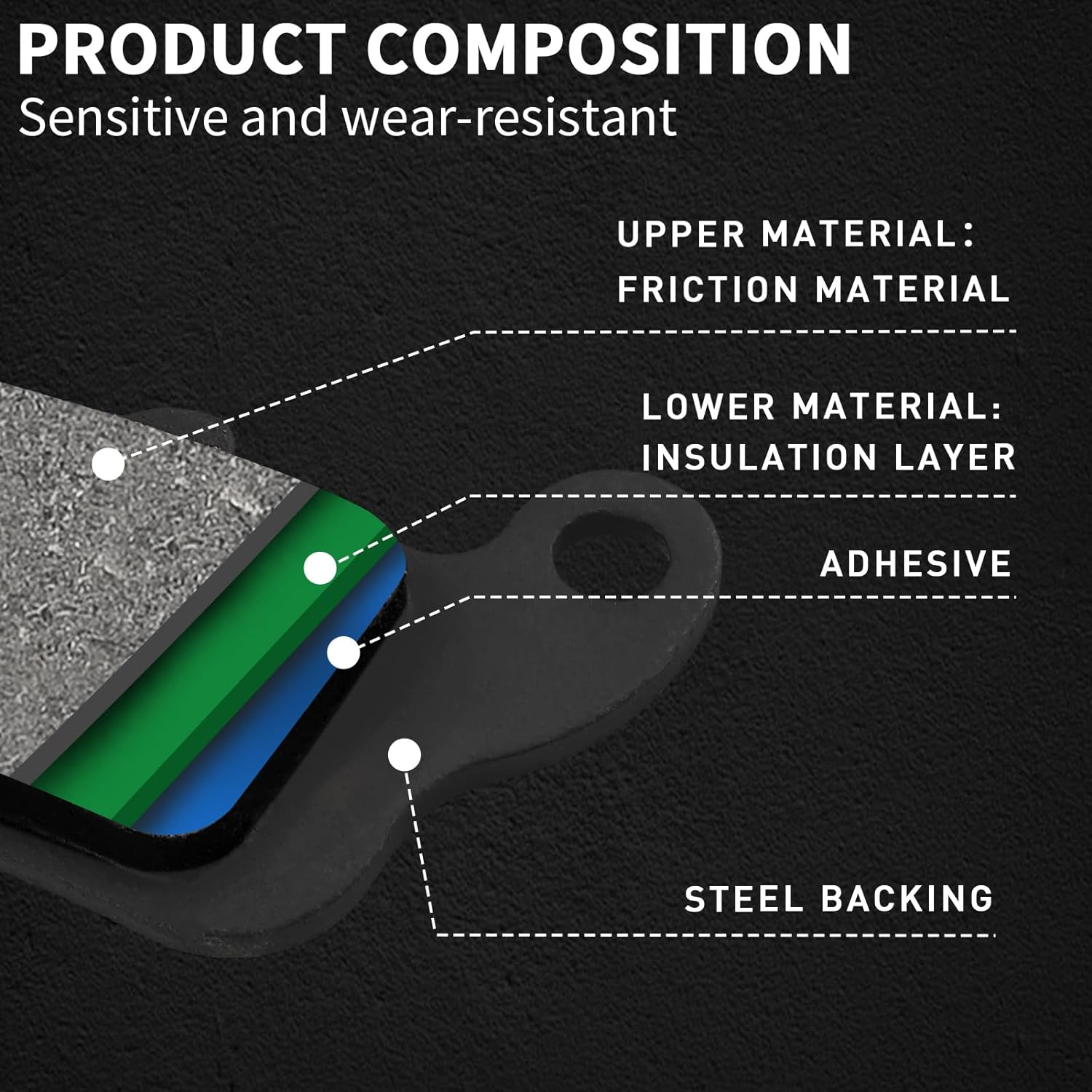 Front and Rear Brake Pads for Kawasaki EN650 EN 650 Vulcan S 2015 2016 2017 2018 2019 2020 image number 4