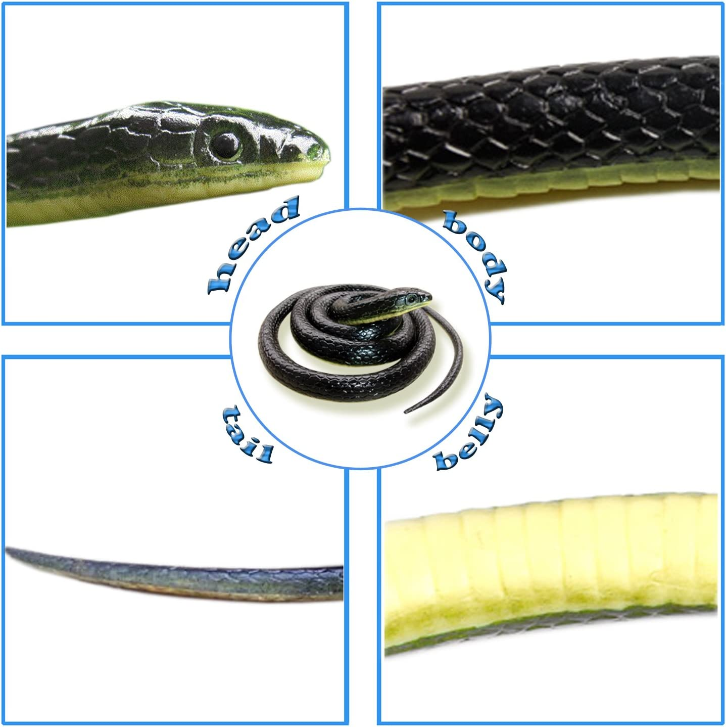 Realistic Rubber Snake Toy, 125Cm Long, Lifelike Garden Prop, Versatile Prank Tool for Parties and Festive Fun image number 5