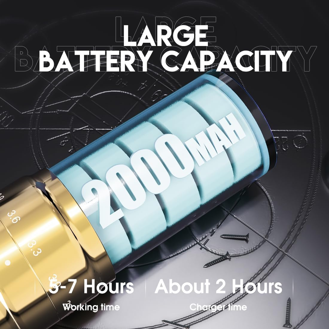 Mast Fold2 Pro Cordless Tattoo Machine, Rotary Tattoo Gun Pen, 2 Grips 40Mm & 44Mm, Mcore-C1 Powerful Motor, 7 Strokes Length image number 5