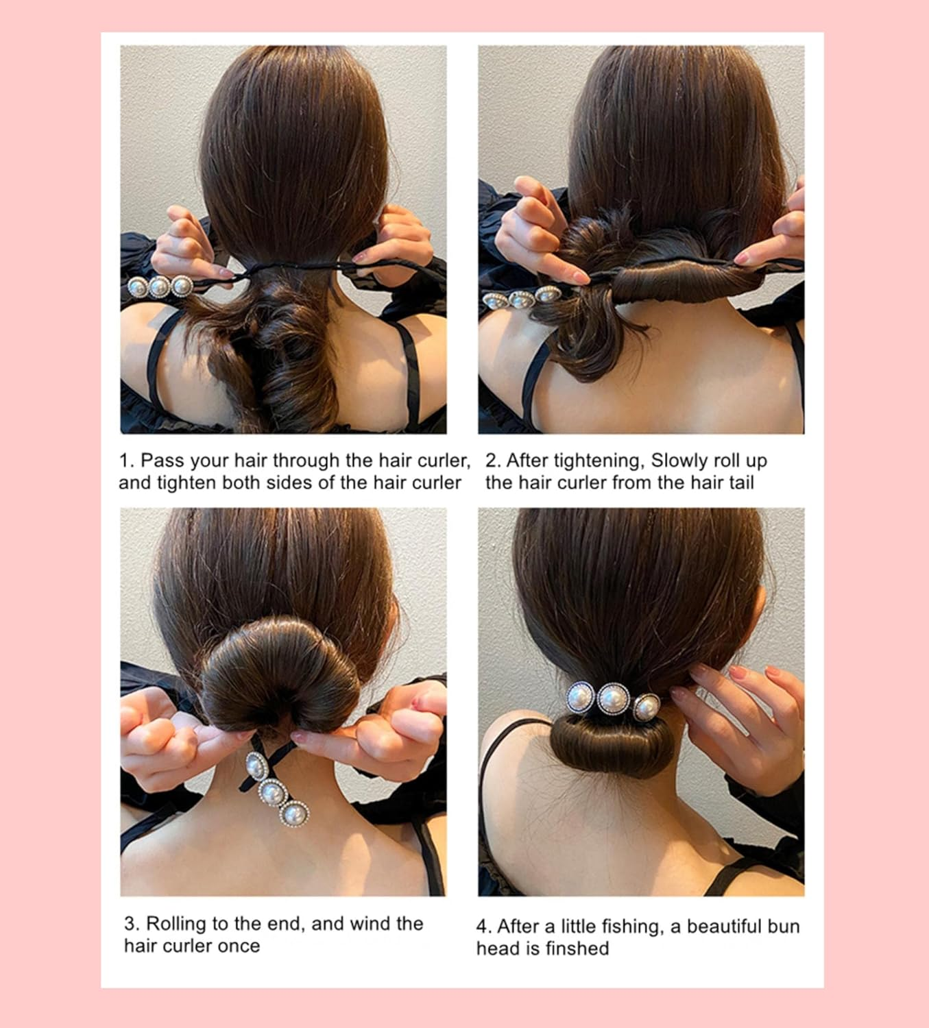 4PCS Women'S Hair Bun Makers - Classy Magic Clips, Reusable & Quick Easy Bun Styling Tools image number 6