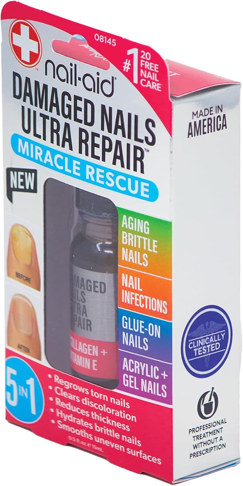 Nail-Aid - 5-In-1 Damaged Nails Multi-Repair for Fingernails or Toenails image number 3