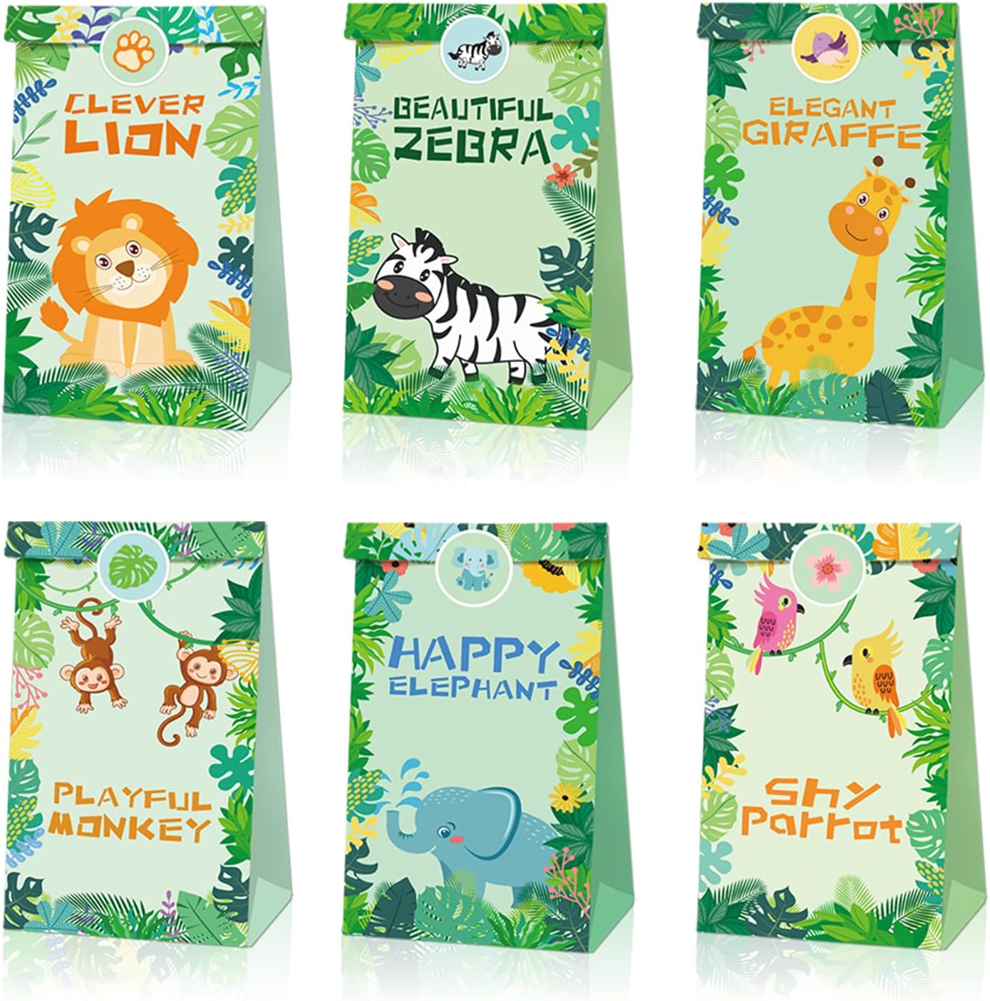 Outer Space Party Favor Bags - 24 Pack with 36 Stickers, Planet Galaxy Candy Bags - Goodie Bags for Birthday, Baby Shower, Space Theme Party