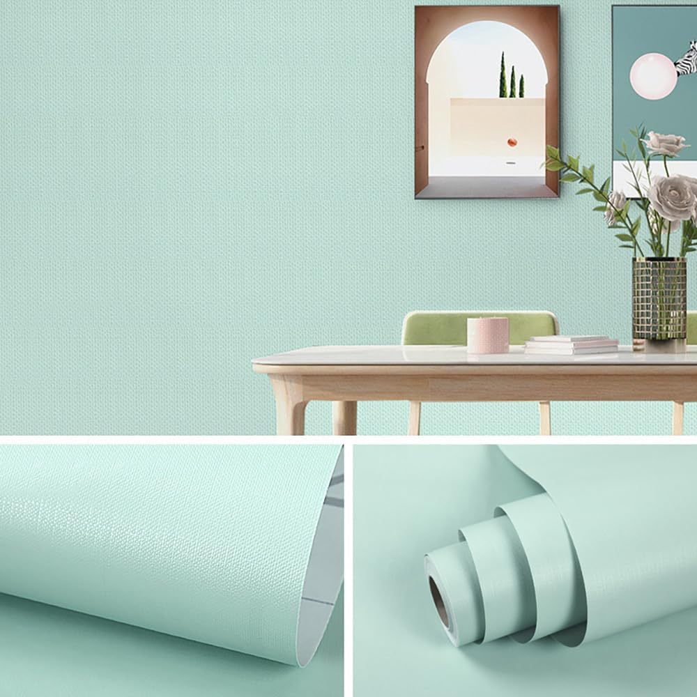 Self Adhesive Wallpaper Waterproof Linen Real Texture 10M Bedroom Laundry Dining White