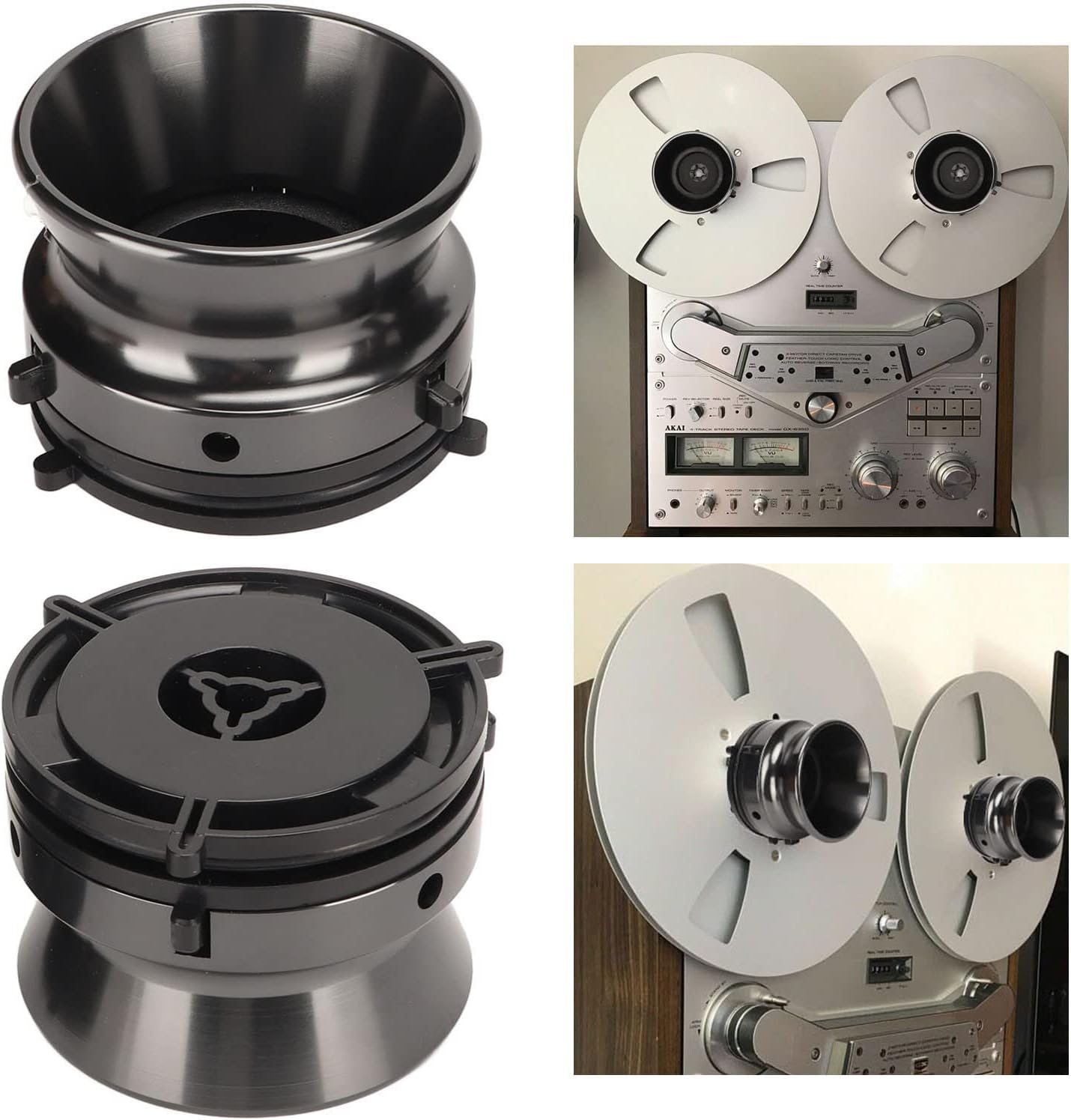 1 Pair Nab Hub Adapters, Professional Aluminium Alloy Polished 10 Inch Opener, Universal Nab Hub Adapters for Studer Revox for Akai for Teac image number 2