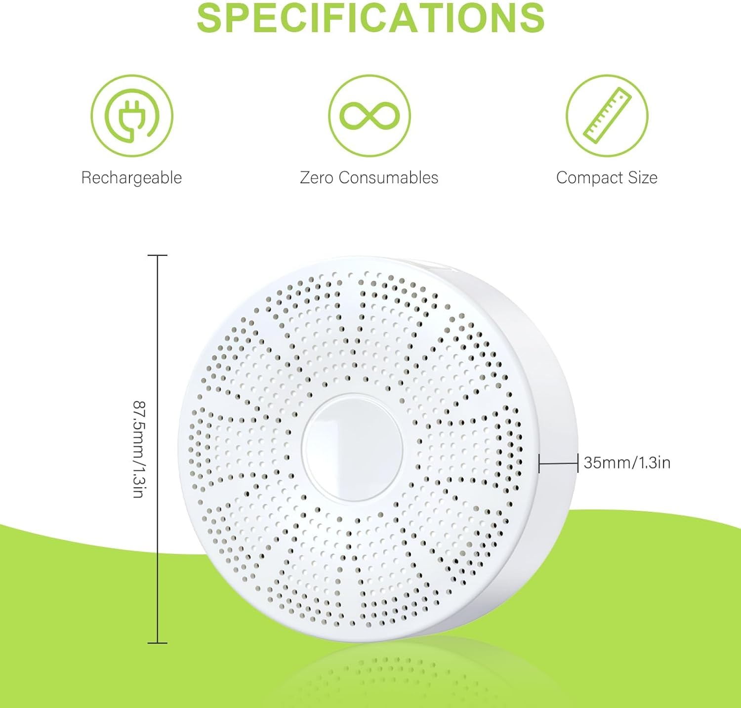 Mini Ozone Generator Air Purifier -USB Charging Refrigerator Deodorizer,Fridge Deodorizer,Perfect for Odor Elimination in Small Spaces Beats Baking Soda and Bamboo Charcoal Air Purifying Bags image number 6