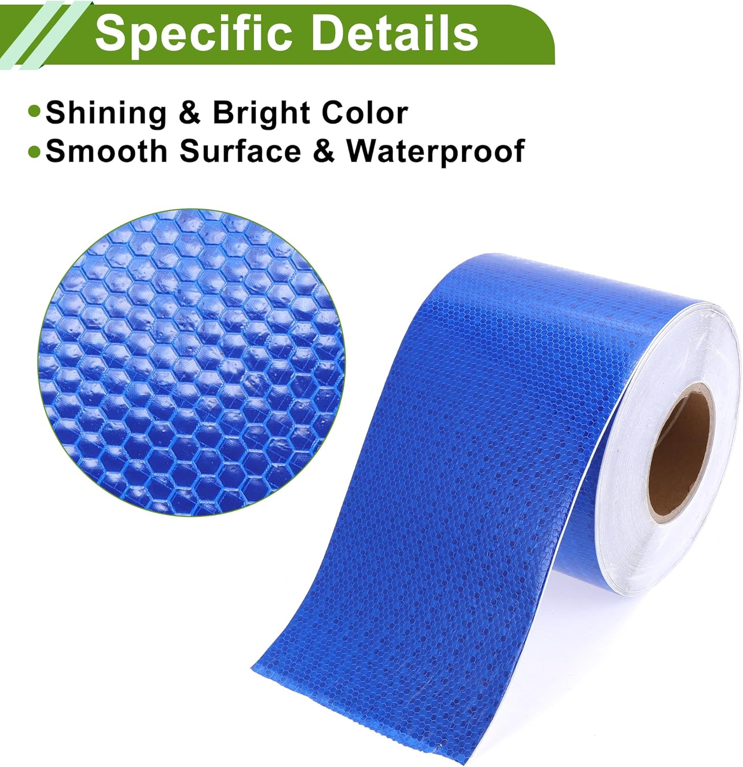 X AUTOHAUX Universal 164.04Ft X 5.91In Air-Release Adhesive Pinstripe Tape Reflective Automotive Pinstriping Tape PVC Blue image number 2