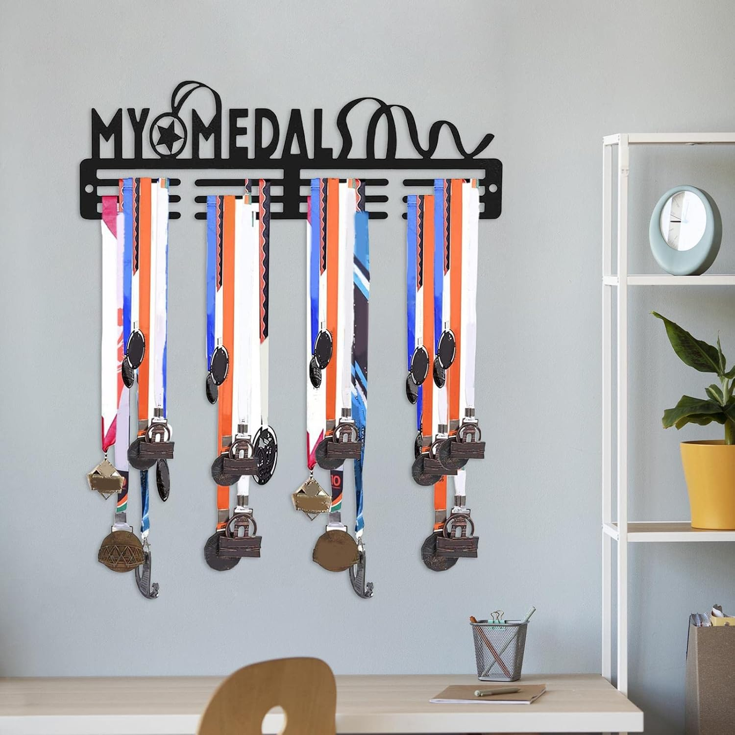 Generic Medal Holder Display Hanger Rack Wall Mounted Fame Metals Sports Medals Holder image number 5
