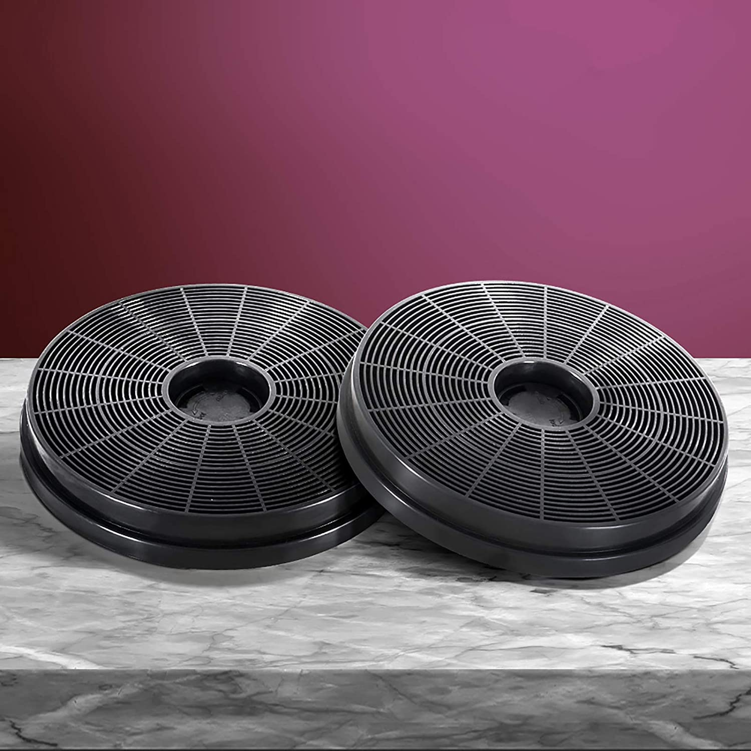 Devanti Activated Charcoal Carbon Filter Range Hood Filters, Pyramid Rangehood Replacement for Ductless Ventless Set of 2, Black Kitchen Cooker Accessories image number 6