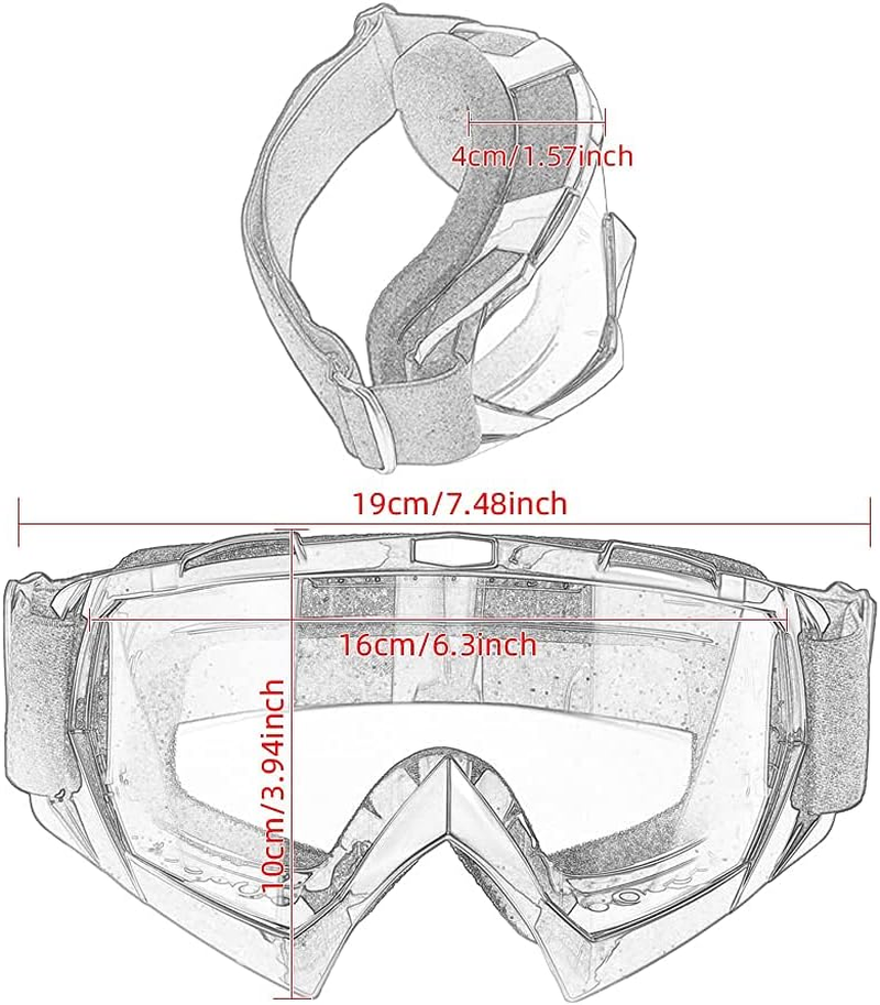 APEBAZY Motorradbrille Motocross Brille Dirt Bike Crossbrille ATV off Road Racing Mx-Fahrbrille Reitbrille Winddicht anti Fog UV Skibrille - Mg92-Spotted Frame Color Lens image number 5