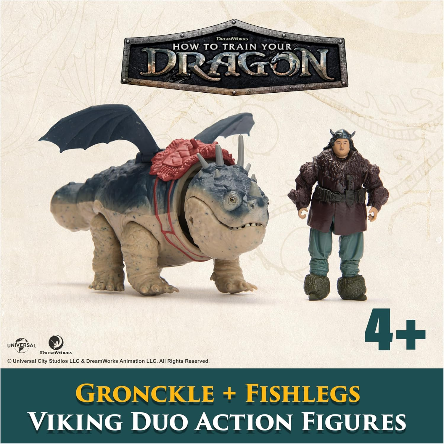 Dreamworks Dragons, How to Train Your Dragon, Gronckle & Fishlegs, Viking Duo Action Figures, Kids Toys for Boys Ages 4 and Up image number 5