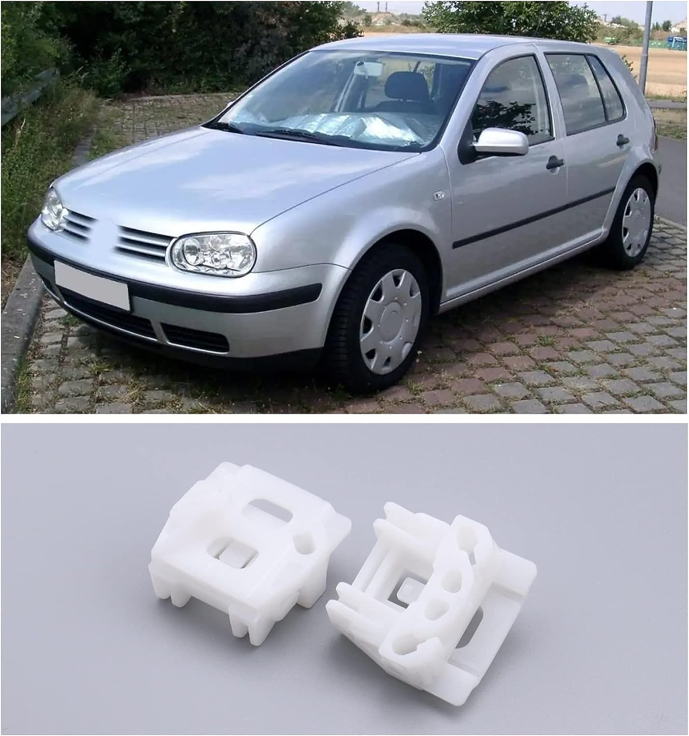 4Pcs Window Regulator Clips 1J3837461 Compatible with GOLF MK4 Left&Right Car Window Glass Lifter Clips Replacement Plastic