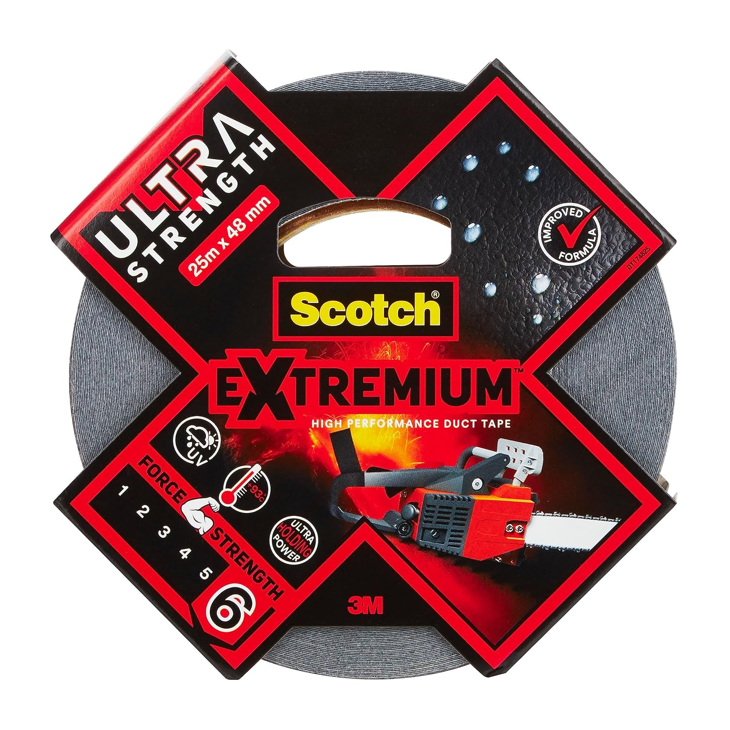 Scotch Extremium Ultra High Performance Duct Tape, 25 M X48 Mm - Ultra-Strong, Instant Adhesion, Ideal for the Toughest Repairs, Even Metal, Water and UV Resistant, Hand Tearable image number 2